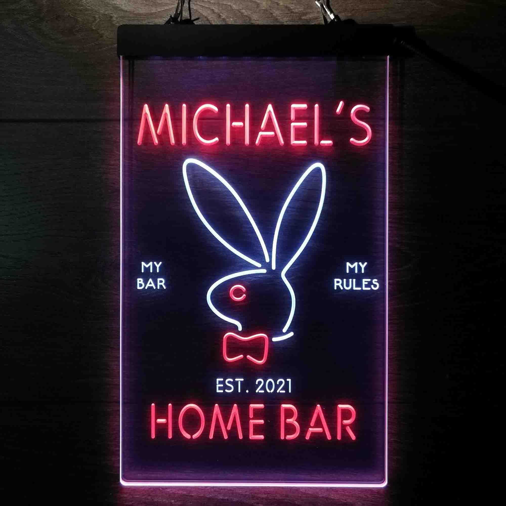 Personalized Bunny Rabbit Neon-Like LED Sign