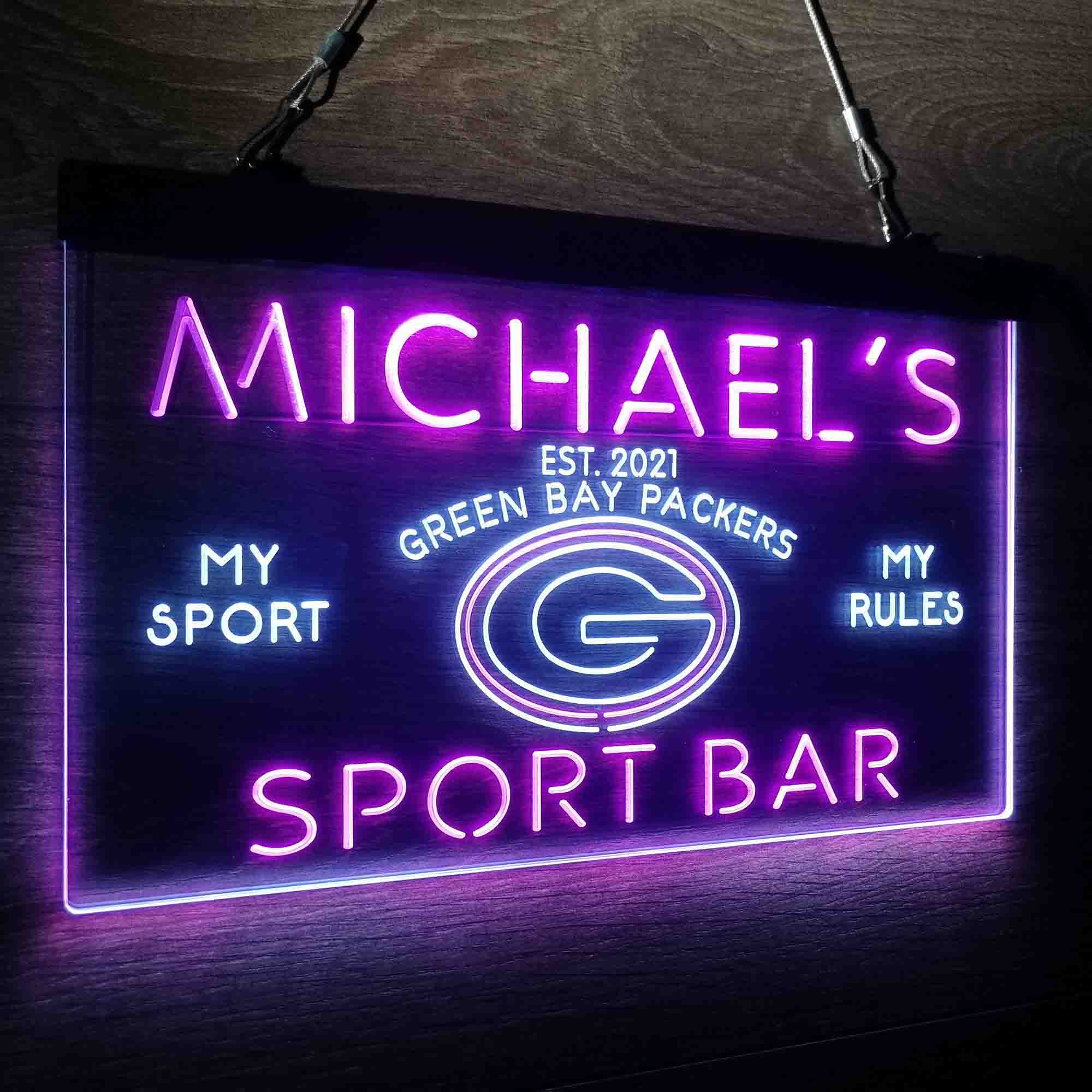 Personalized Green Bay Packers Neon-Like LED Sign - ProLedSign
