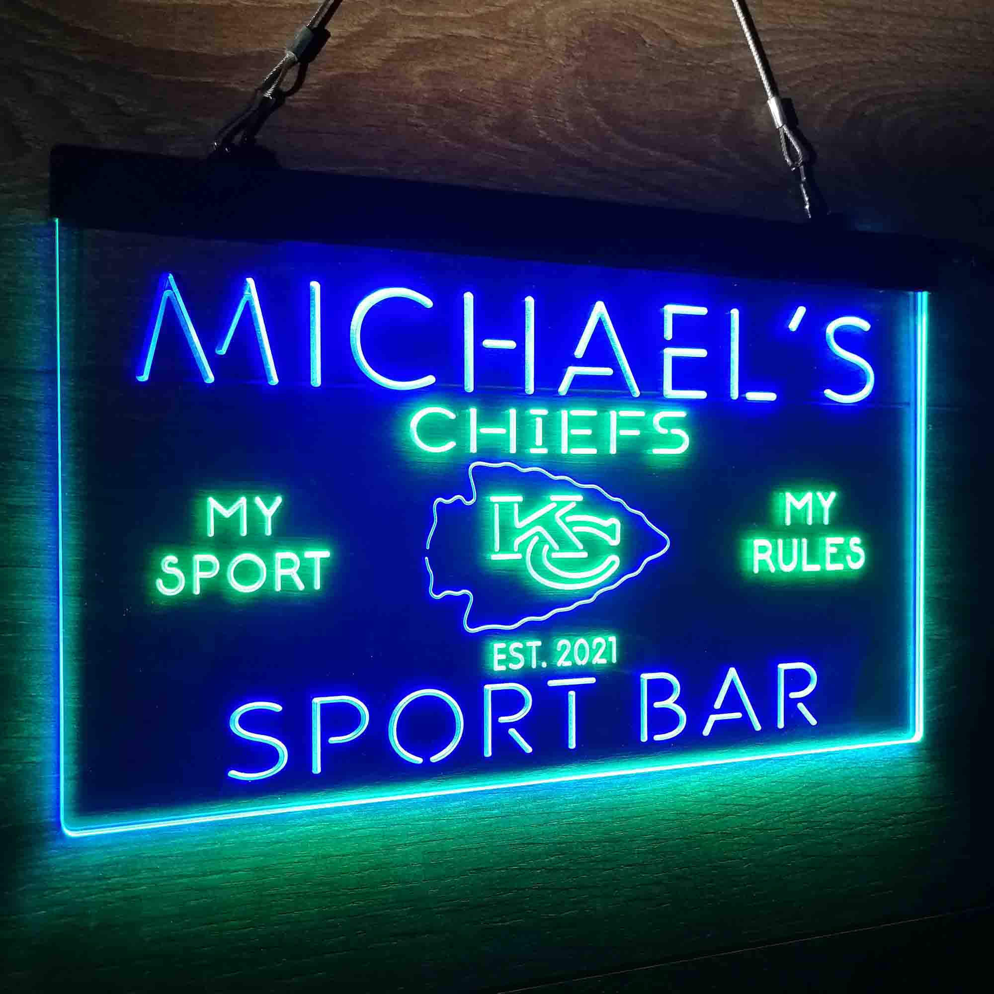 Personalized Kansas City Chiefs Neon-Like LED Sign - ProLedSign