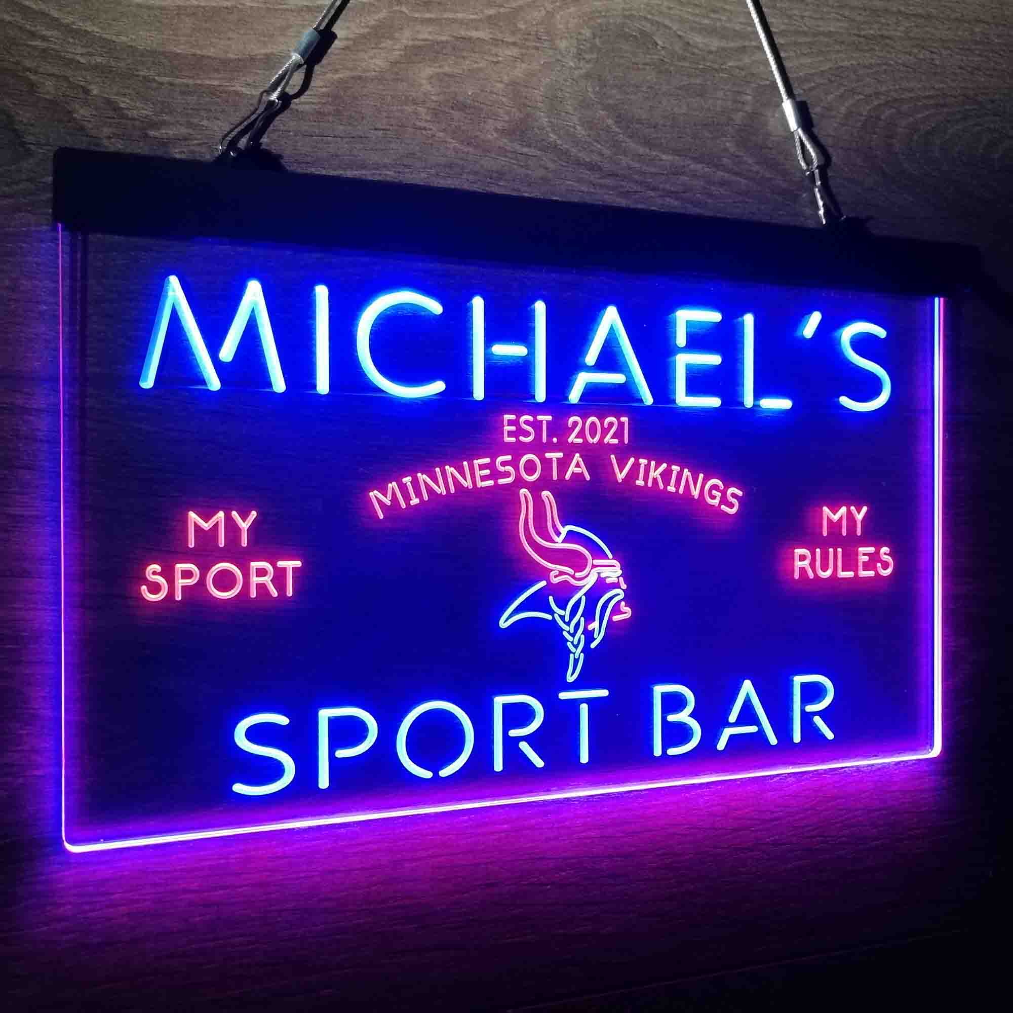 Personalized Minnesota Vikings Neon-Like LED Sign - ProLedSign
