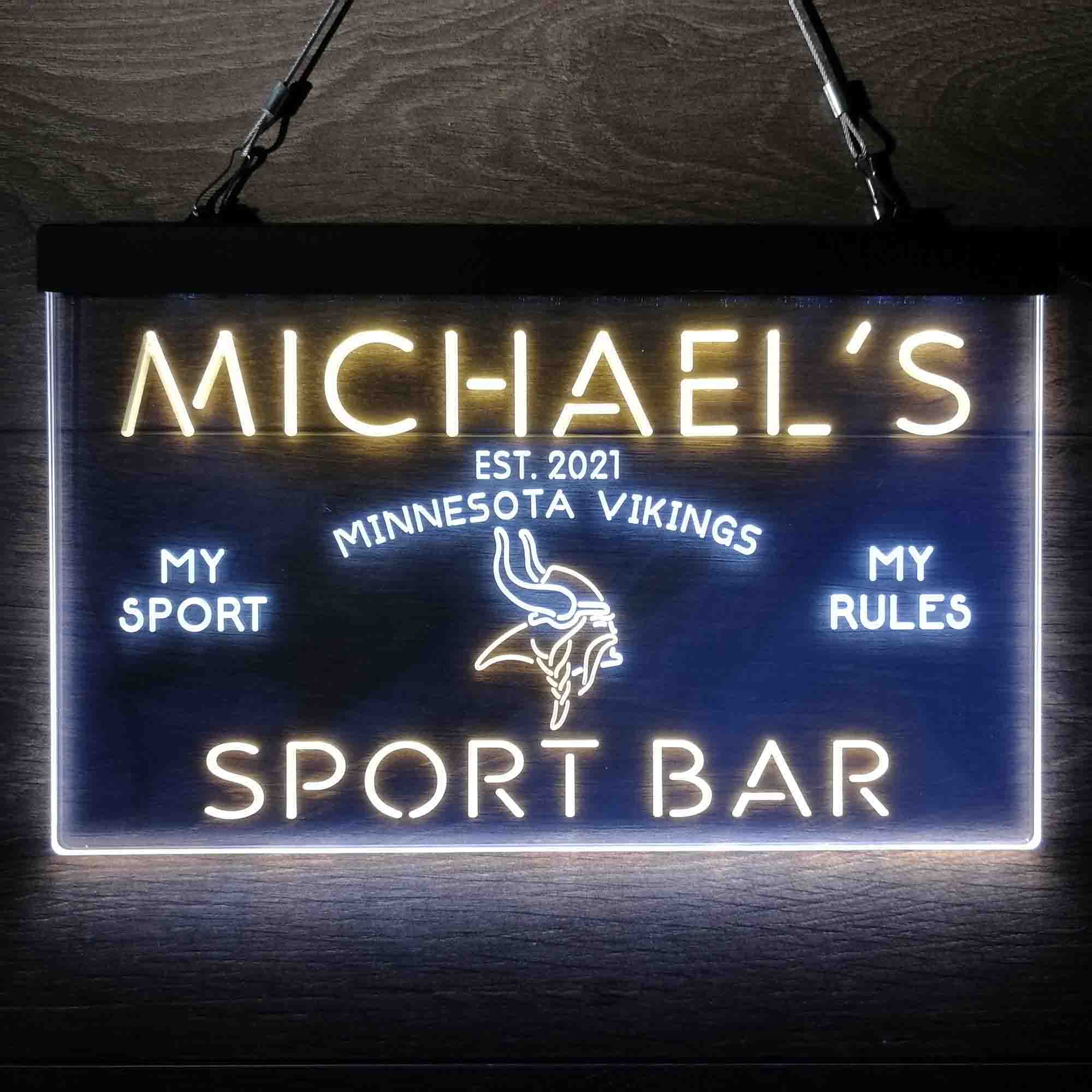 Personalized Minnesota Vikings Neon-Like LED Sign - ProLedSign