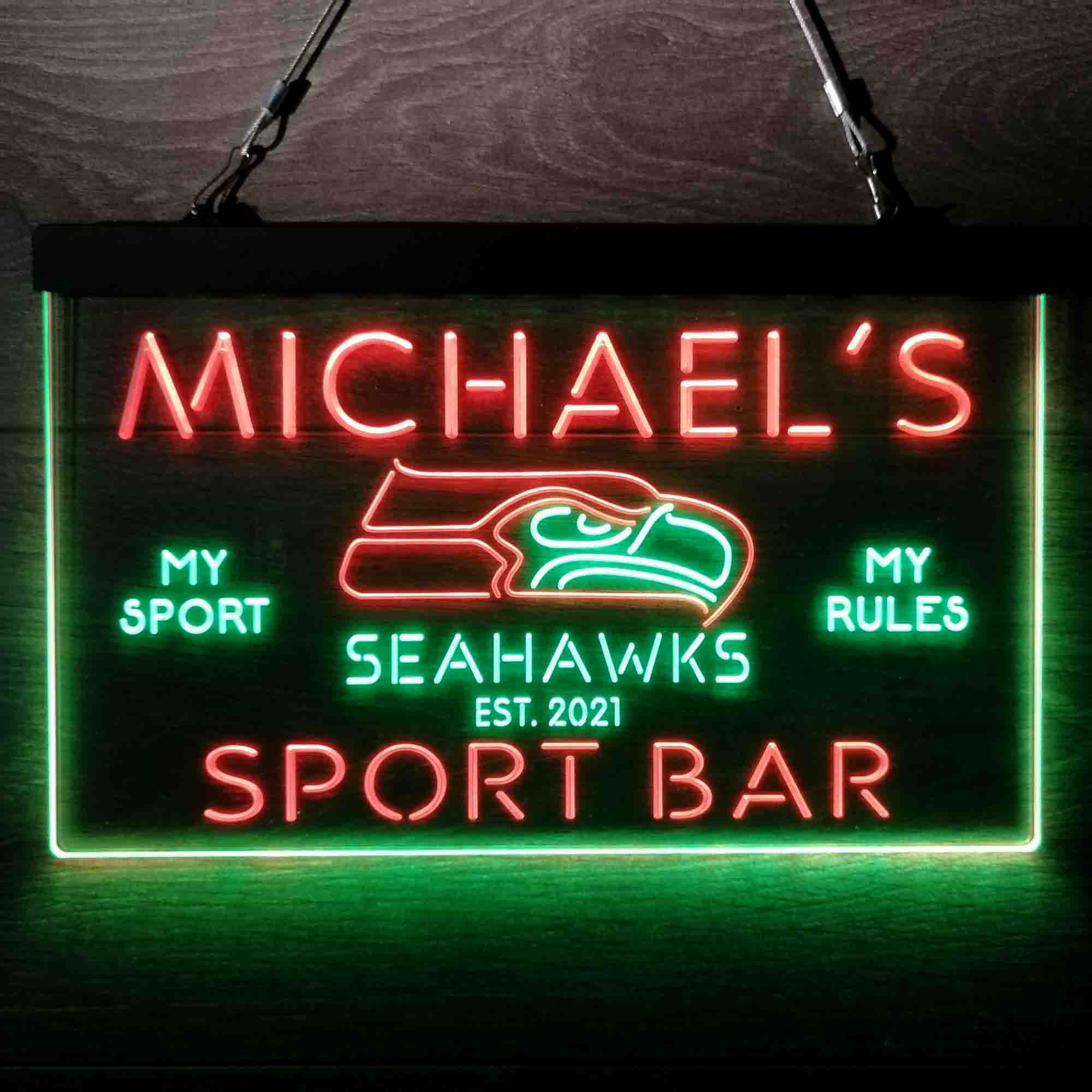 Personalized Seattle Seahawks Neon-Like LED Sign - ProLedSign