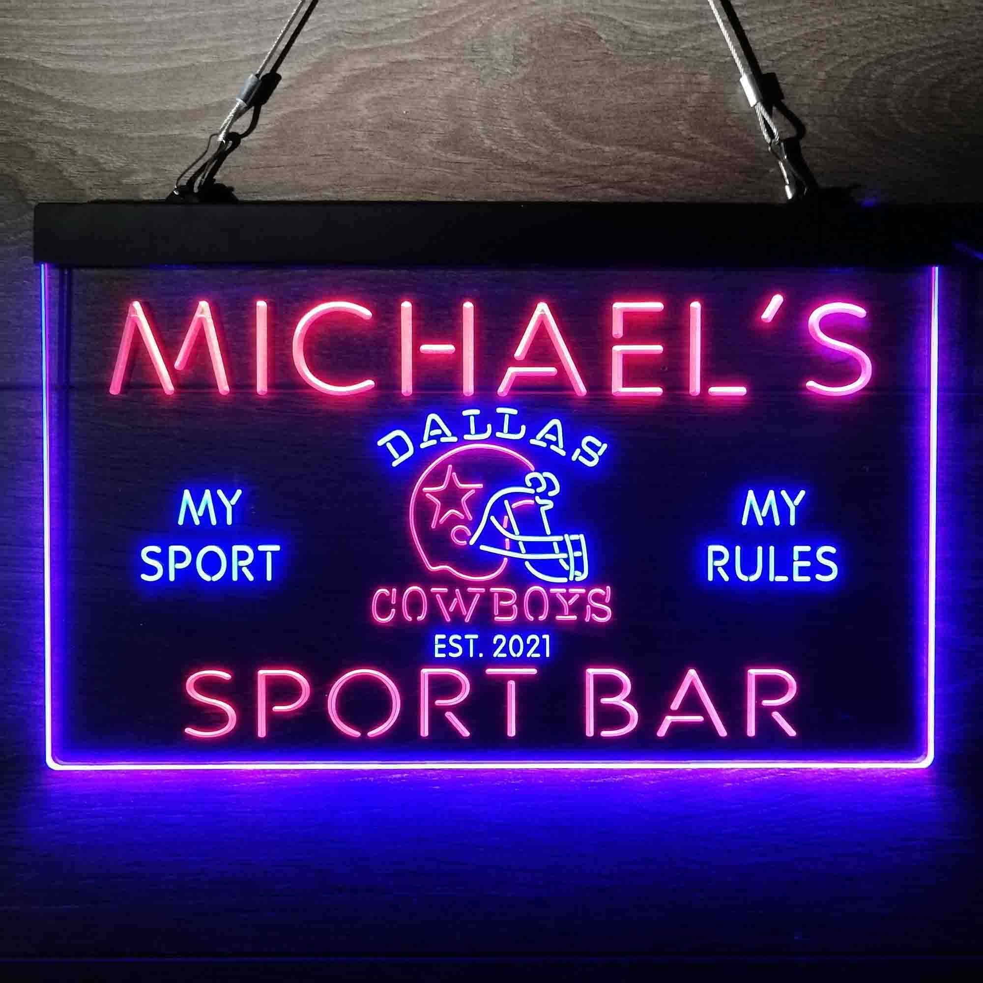 Personalized Dallas Cowboys Neon-Like LED Sign - ProLedSign