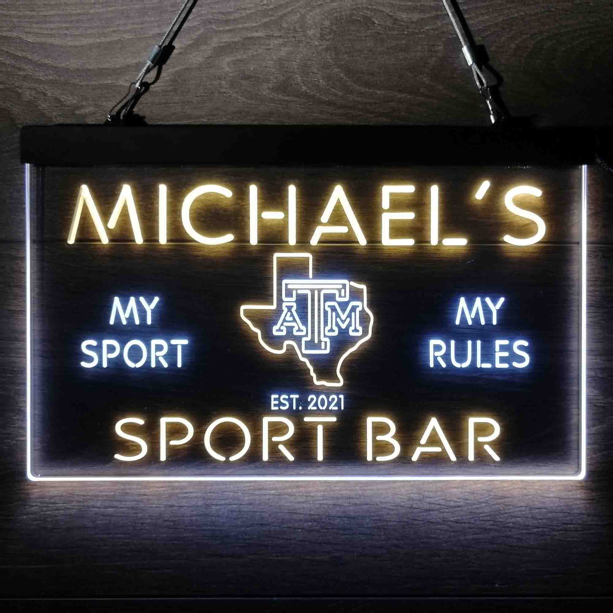 Personalized Texas A&M Aggies Neon-Like LED Sign