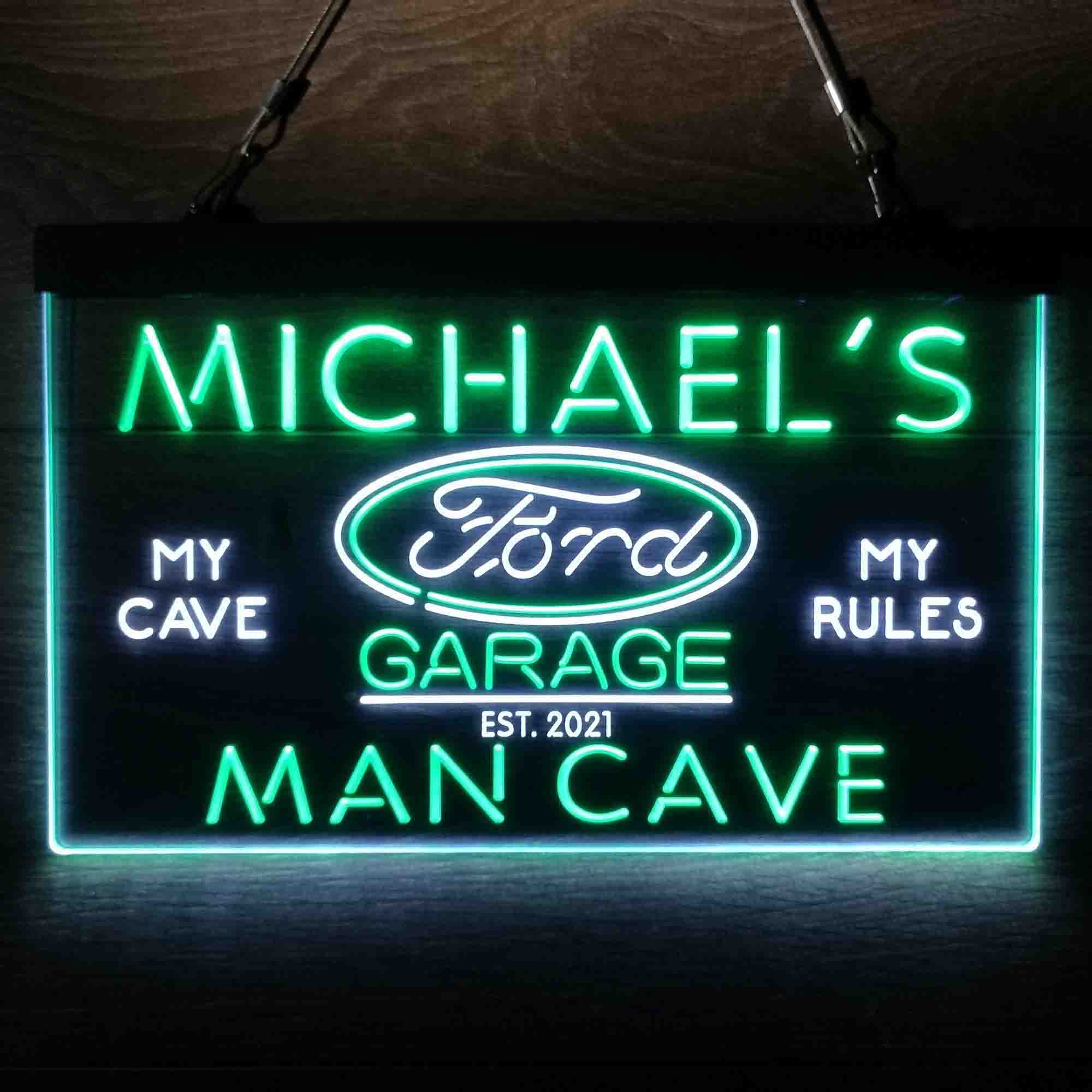 Custom Name Ford Garage Car Neon-Like LED Sign - ProLedSign