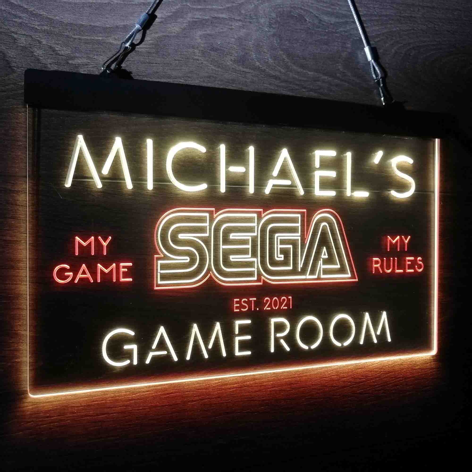 Custom Sega My Game Room Neon-Like LED Sign - Father's Day Gift