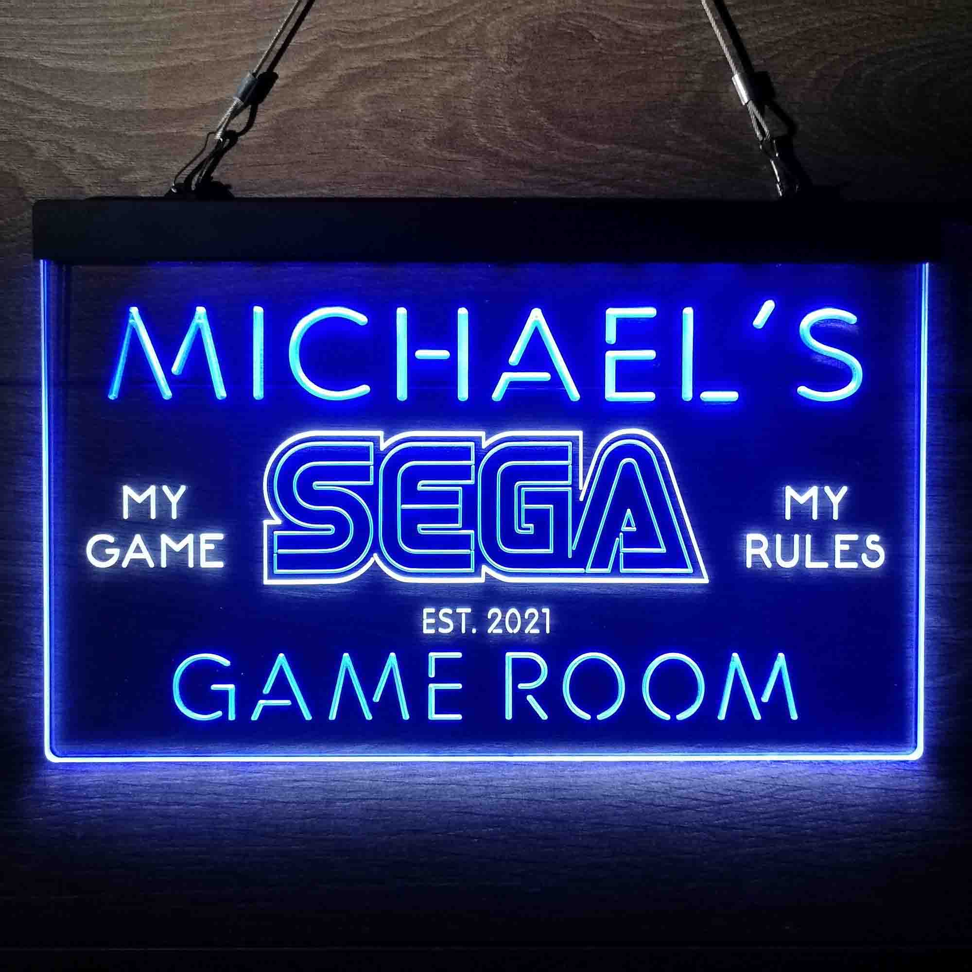 Custom Sega My Game Room Neon-Like LED Sign - Father's Day Gift