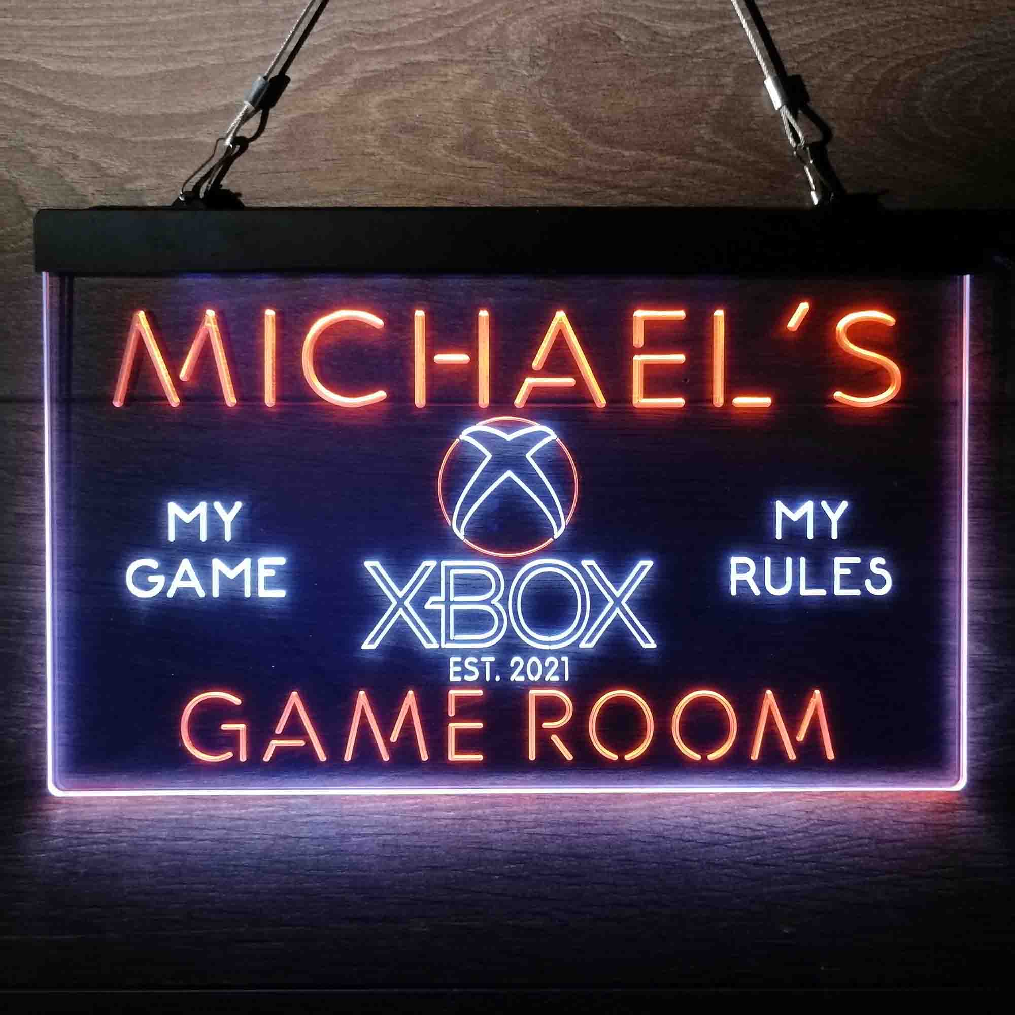 Custom XBOX My Game Room Neon-Like LED Sign - Xbox Gamers Gift