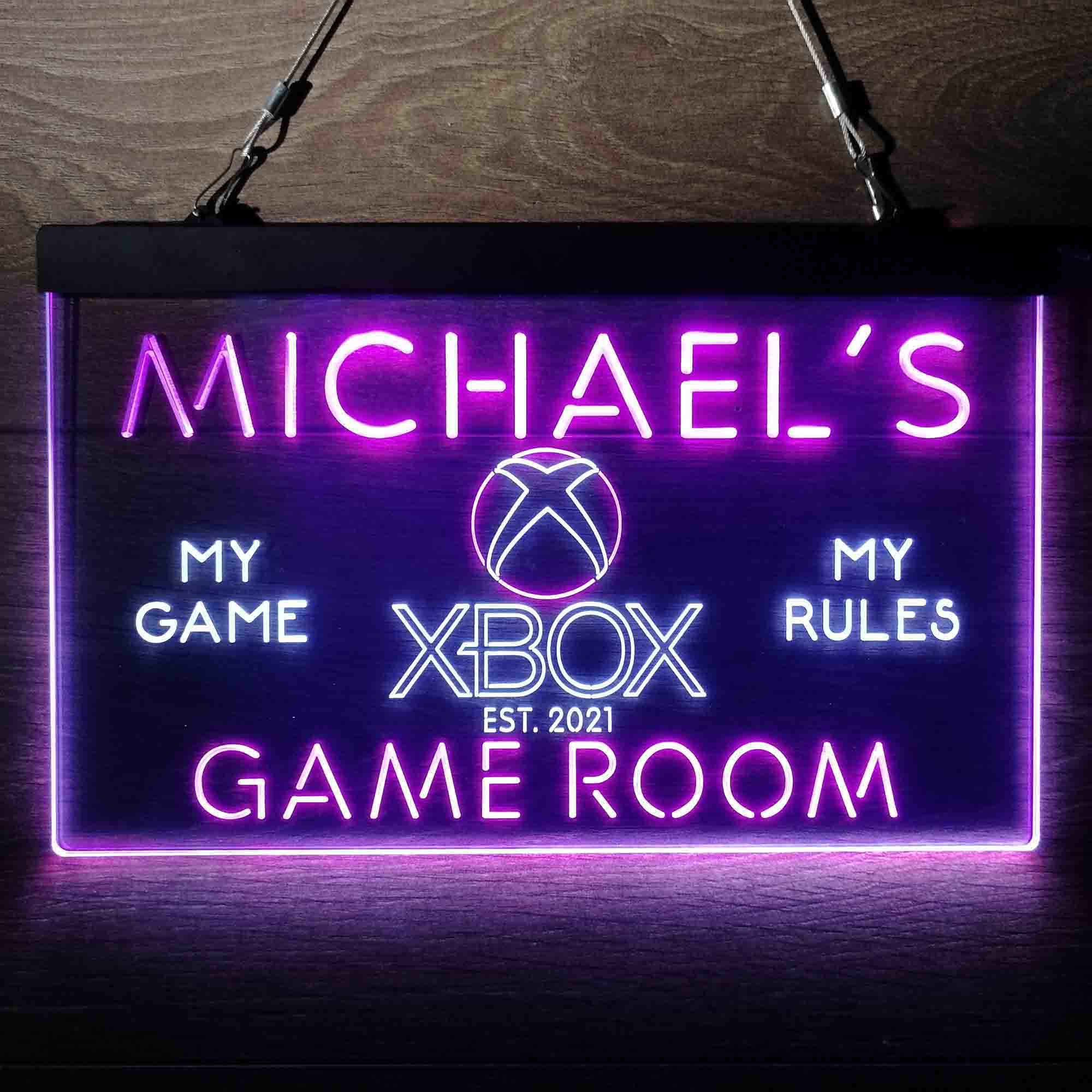 Custom XBOX My Game Room Neon-Like LED Sign - Xbox Gamers Gift