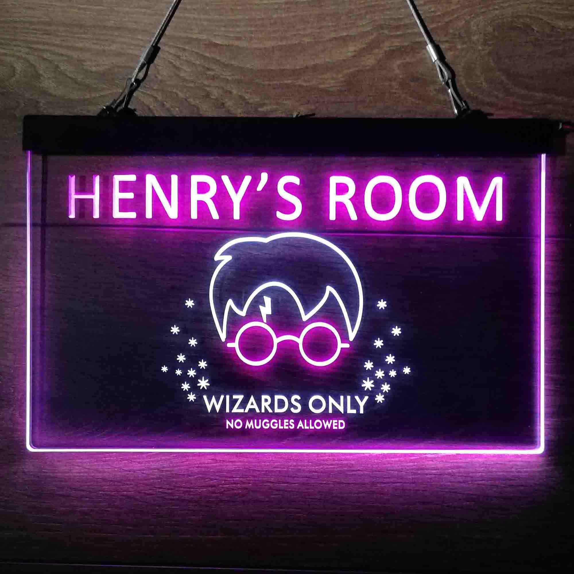 Personalized Harry Potter Wizards Only Neon LED Sign