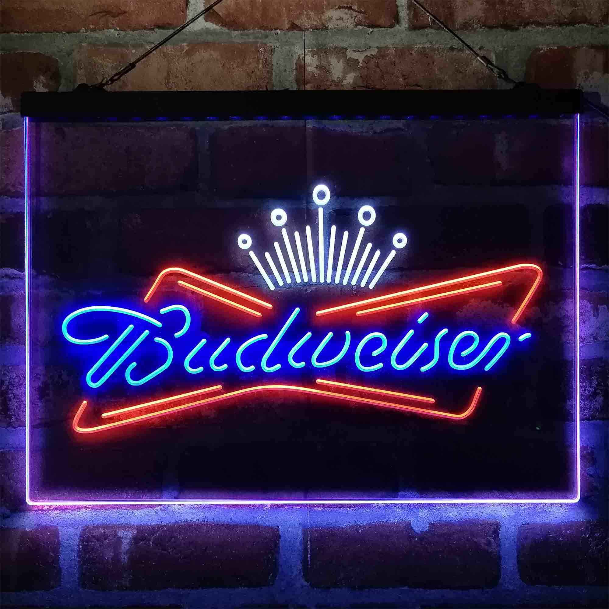 Budweiser Royal Crown Neon 3-Color LED Sign
