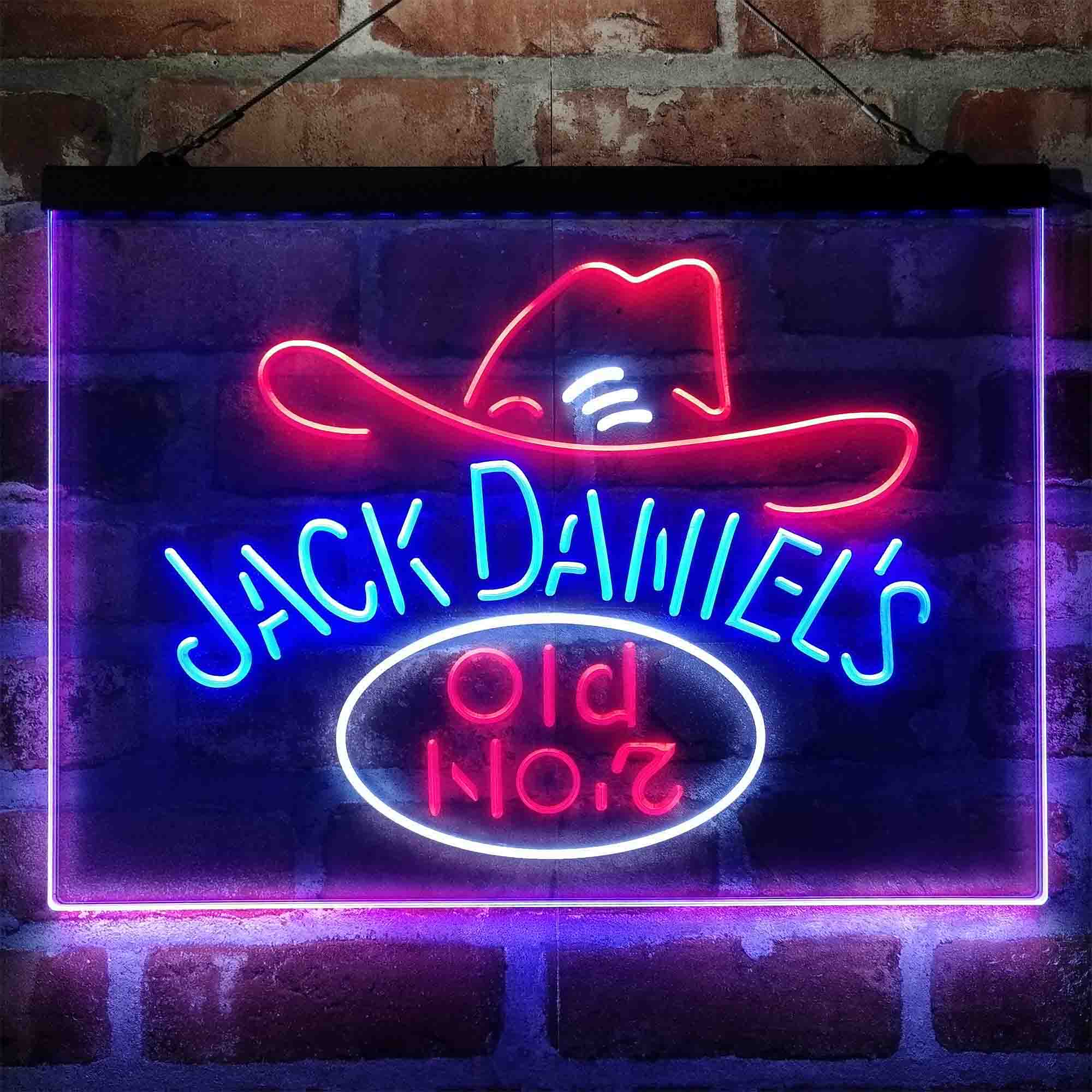 Jack Daniel's Hat No. 7 Neon 3-Color LED Sign