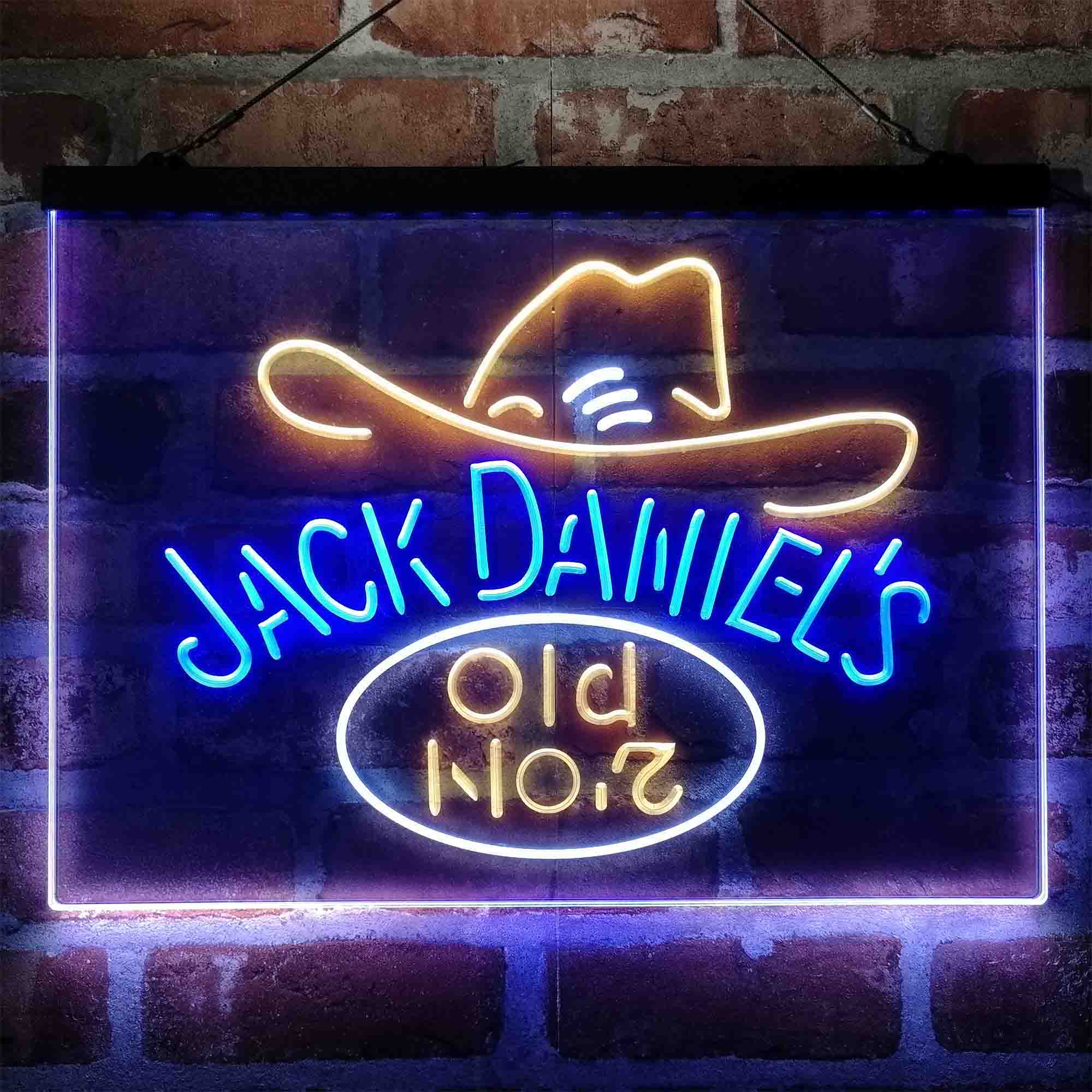 Jack Daniel's Hat No. 7 Neon 3-Color LED Sign