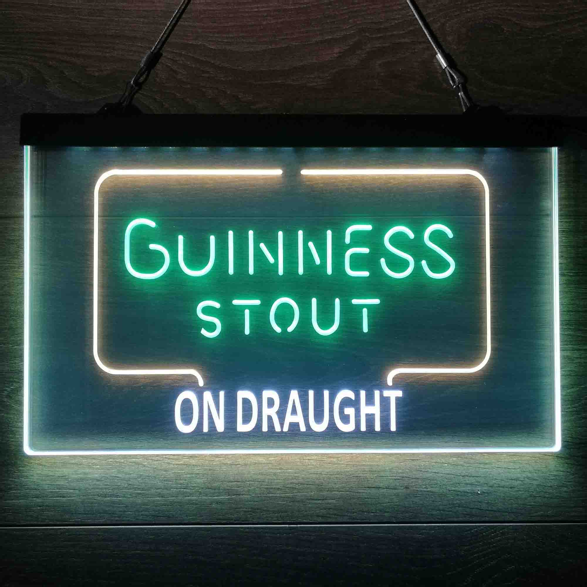 Guinness Dry Stout On Draught Neon 3-Color LED Sign
