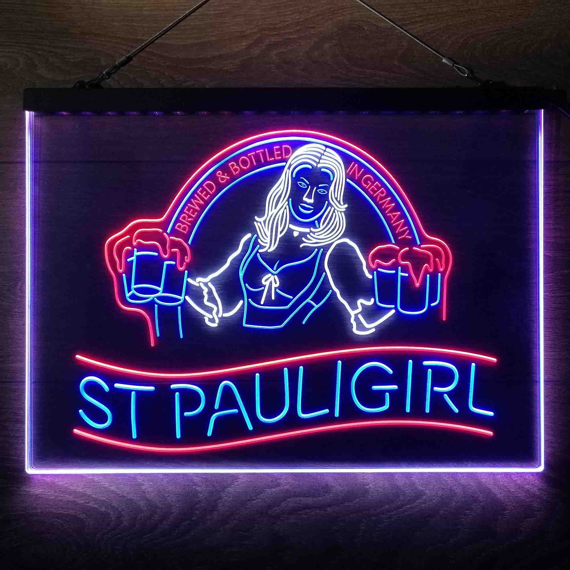 St. Paul Girl Neon 3-Color LED Sign