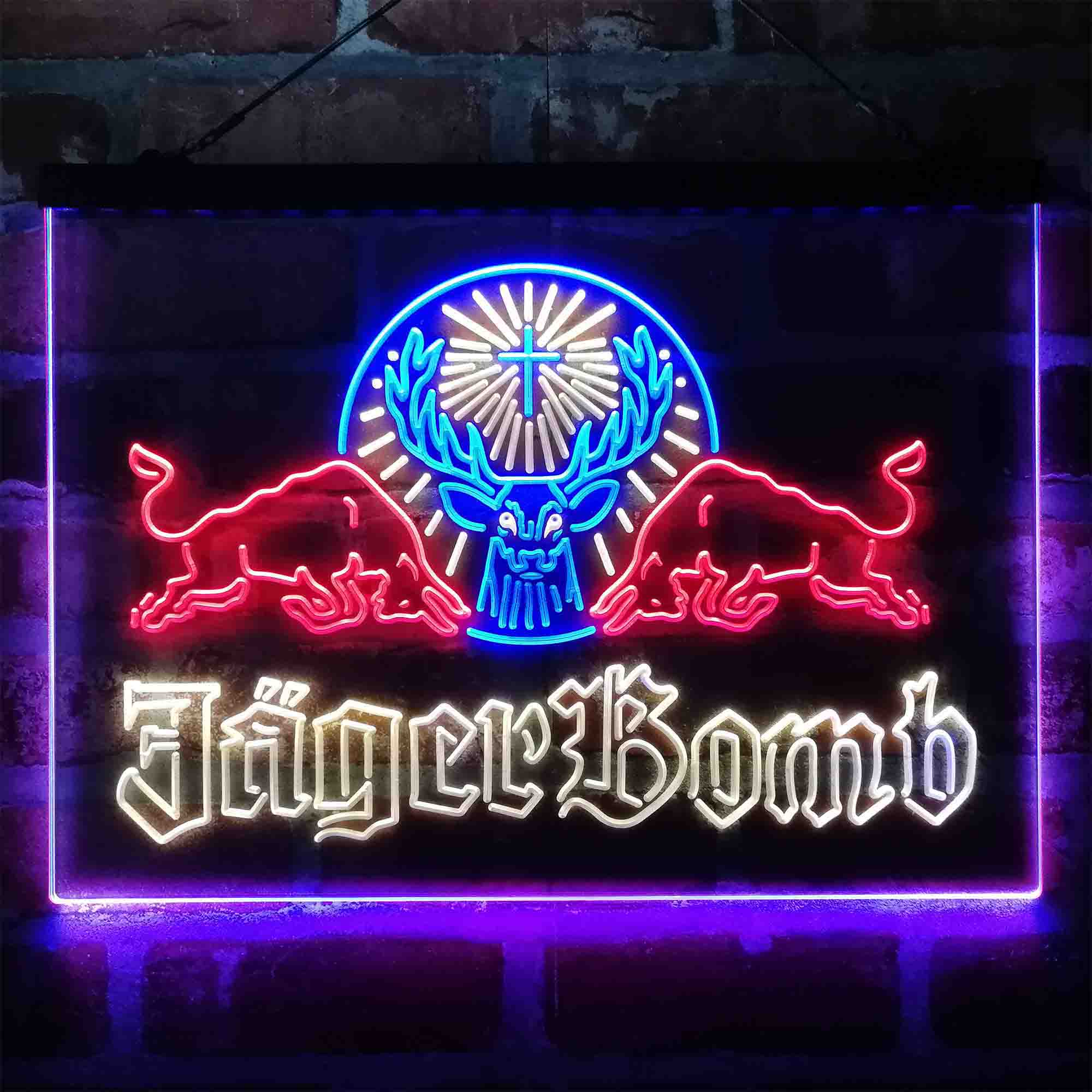 Jagerbomb Bull Shot Neon-Like LED Sign