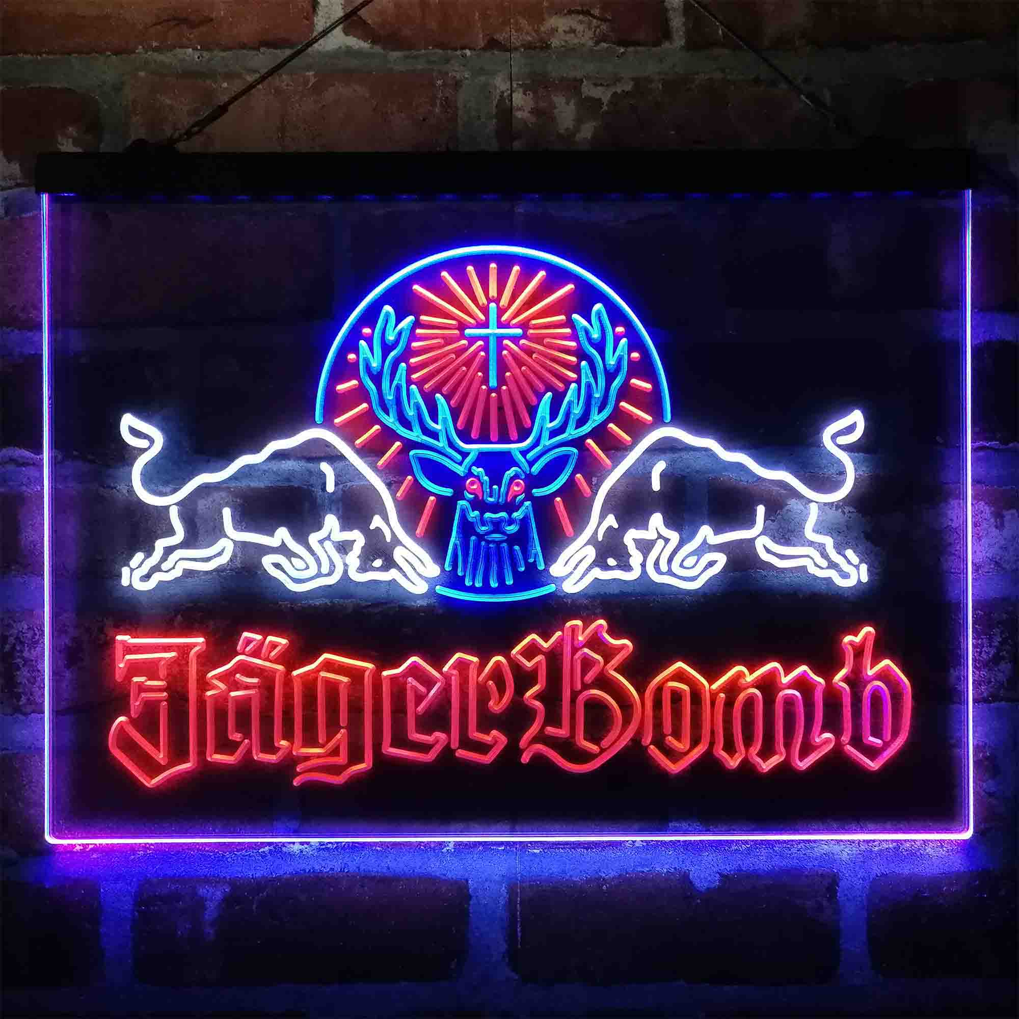 Jagerbomb Bull Shot Neon-Like LED Sign