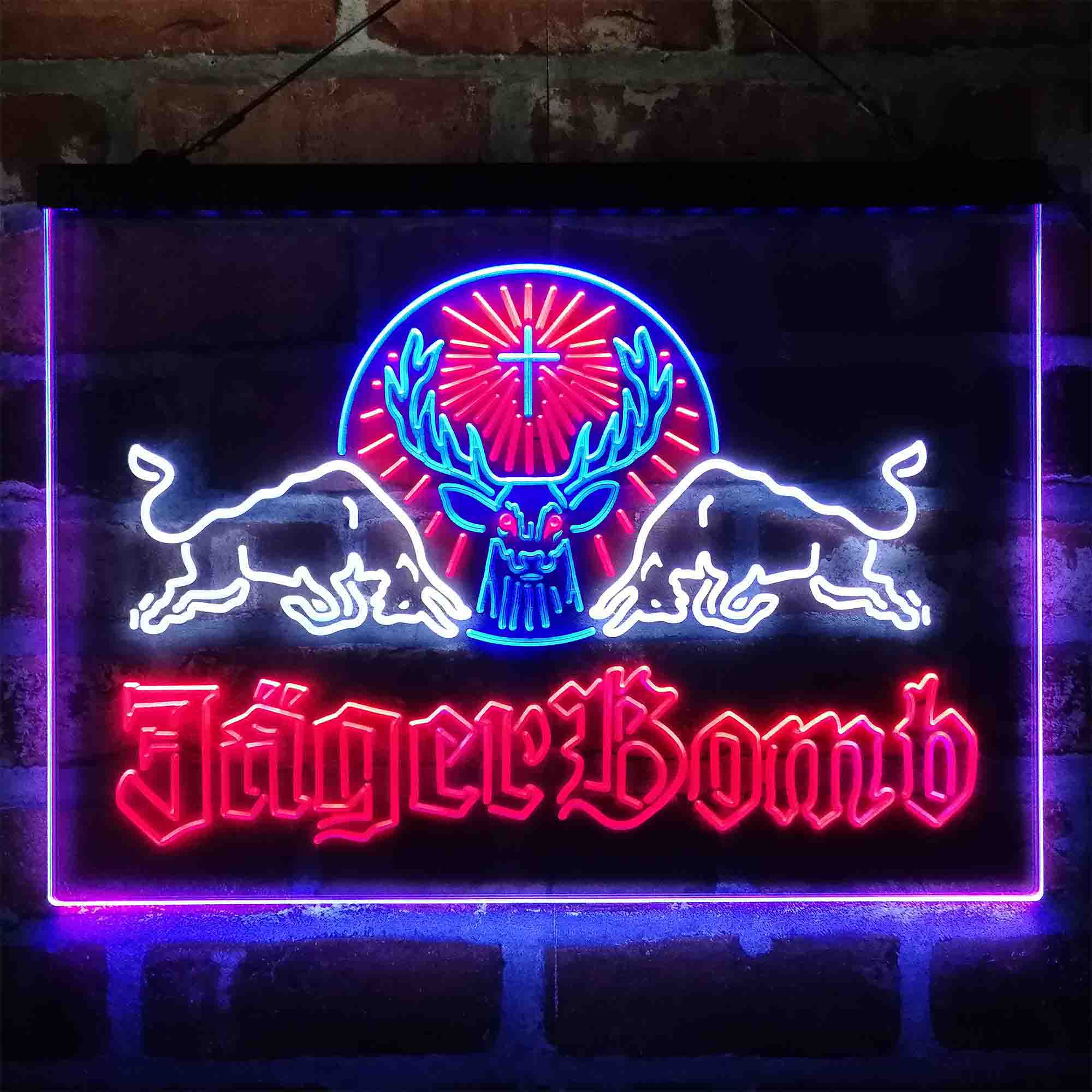 Jagerbomb Bull Shot Neon-Like LED Sign