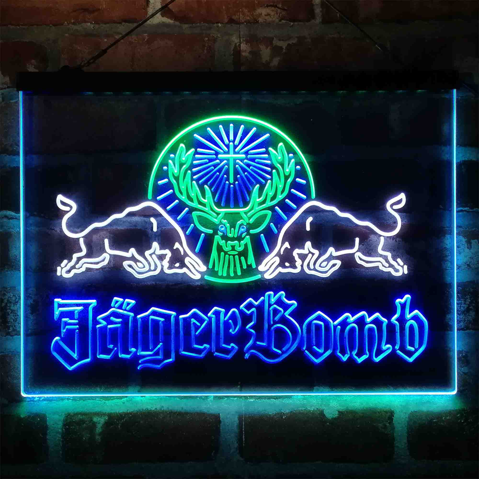 Jagerbomb Bull Shot Neon-Like LED Sign