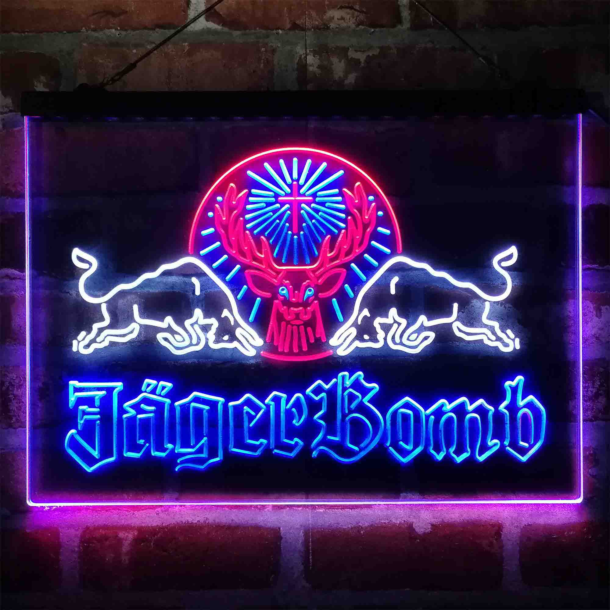 Jagerbomb Bull Shot Neon-Like LED Sign