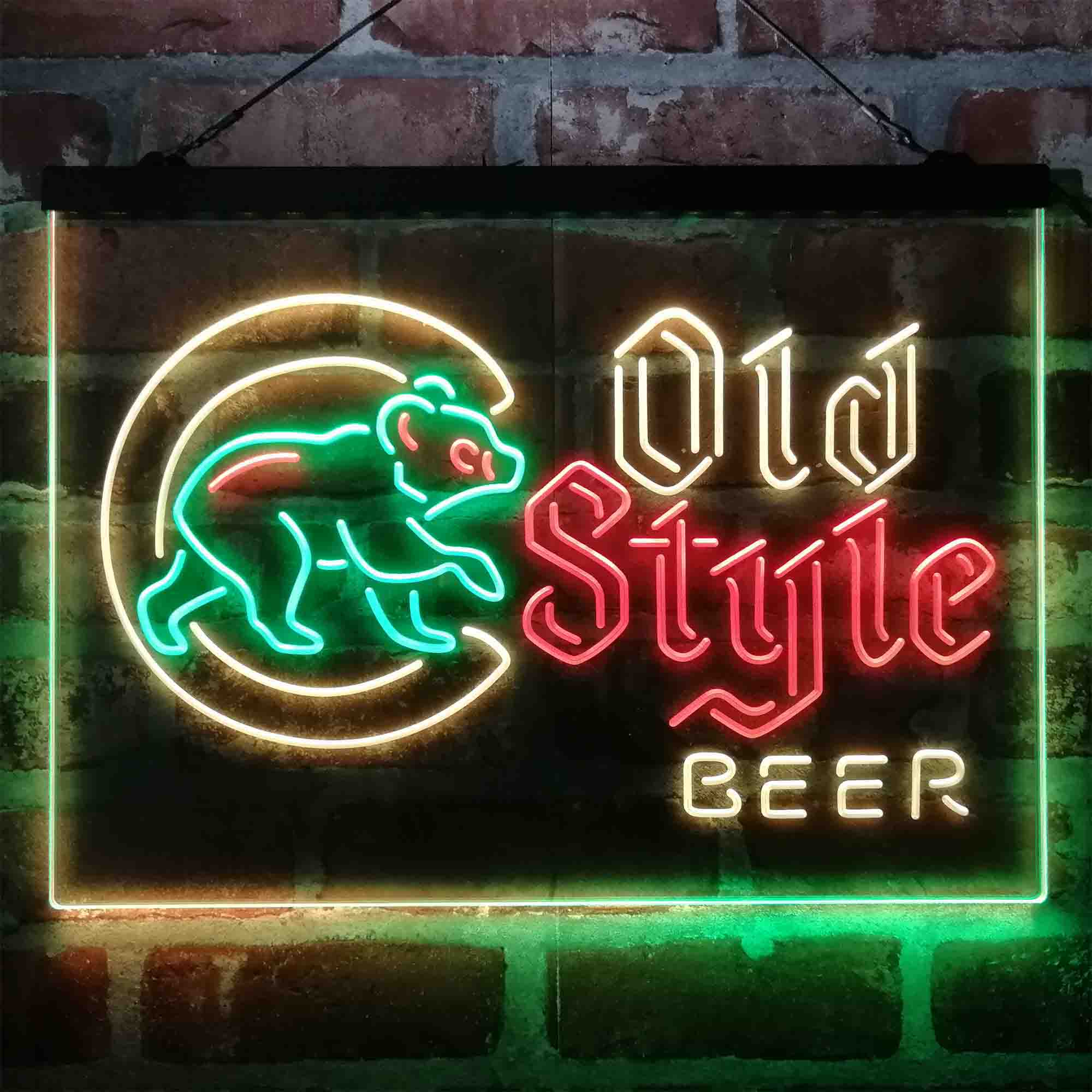 Chicago Cubs Old Style Beer Lodge Neon LED Sign