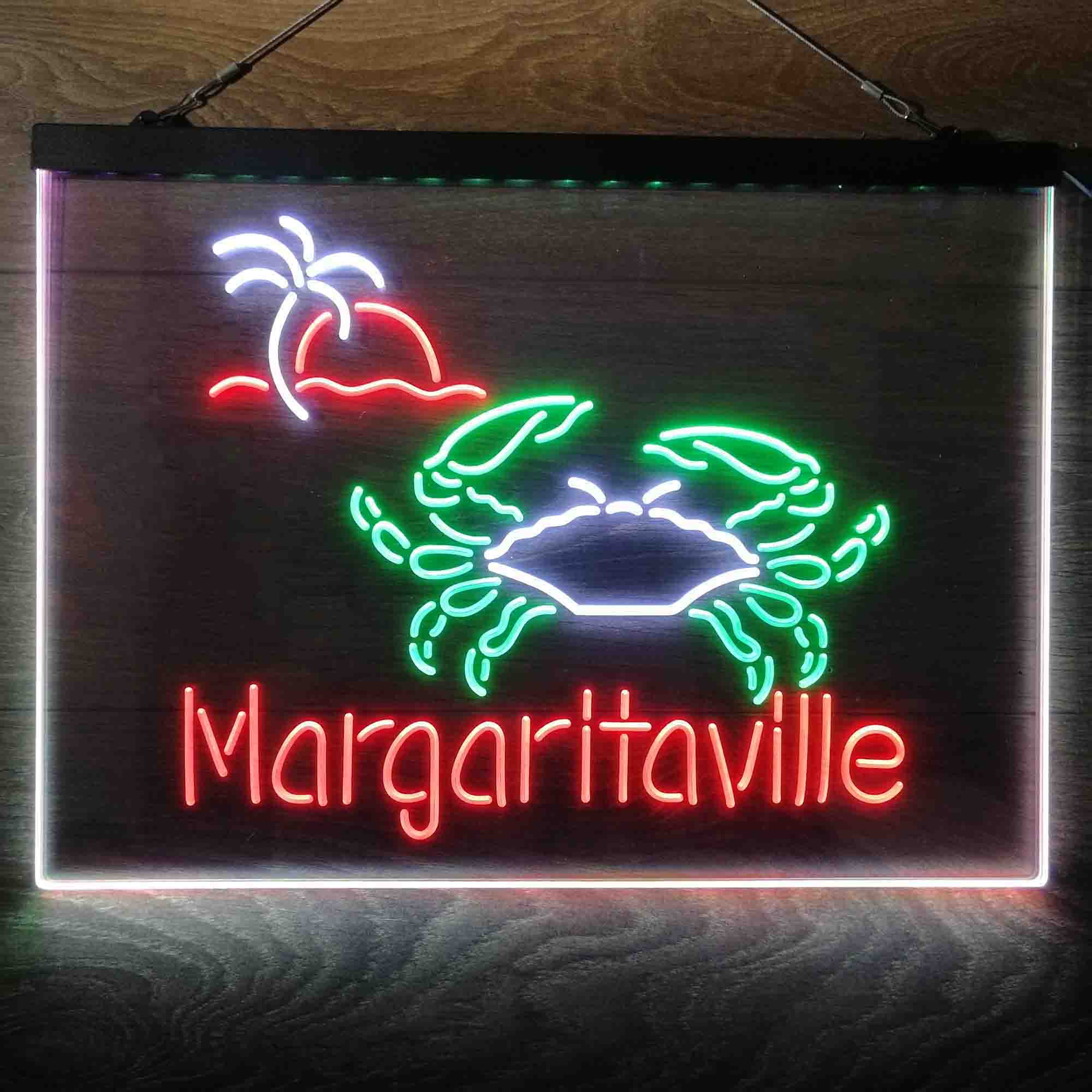 Margaritaville Crab Neon 3-Color LED Sign
