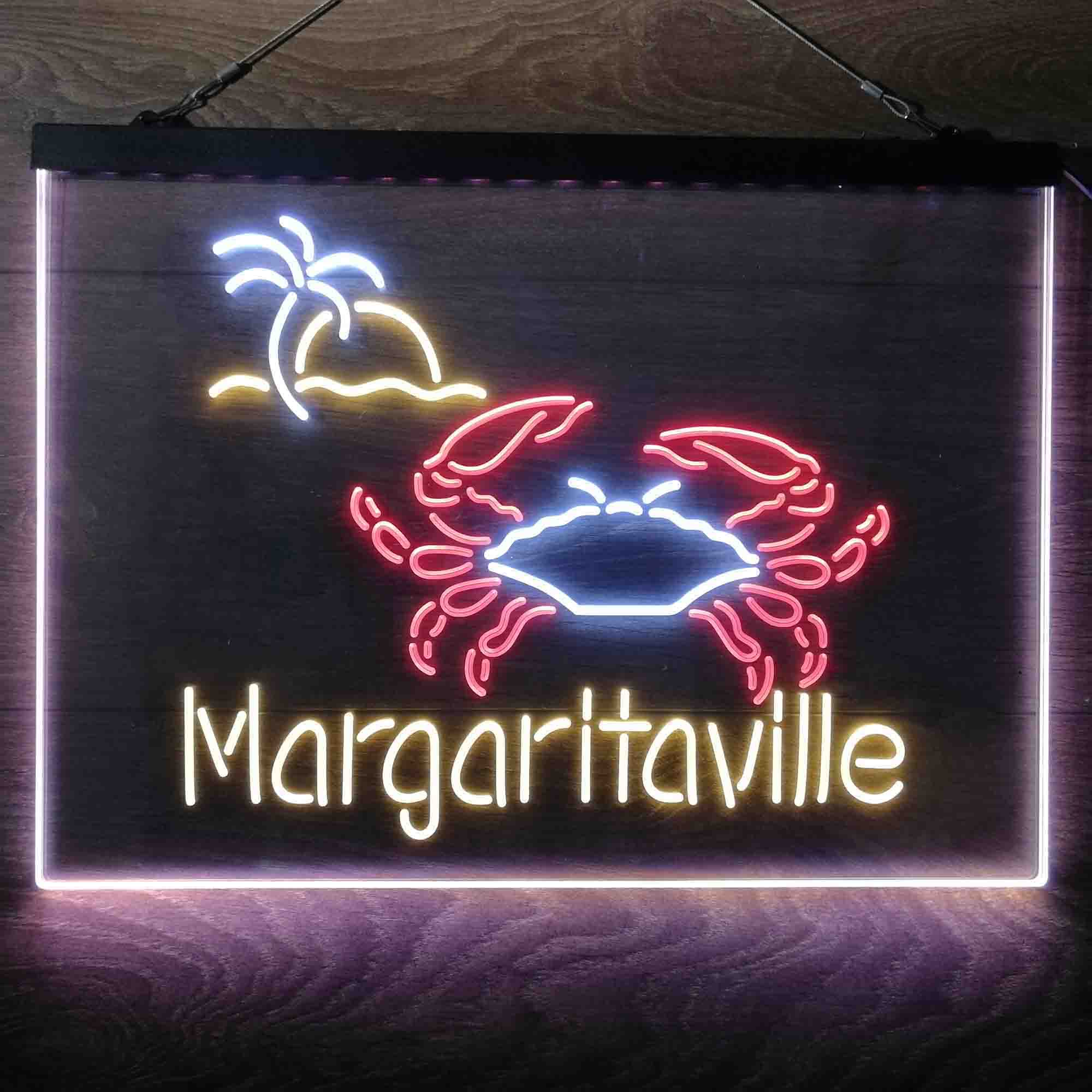 Margaritaville Crab Neon 3-Color LED Sign