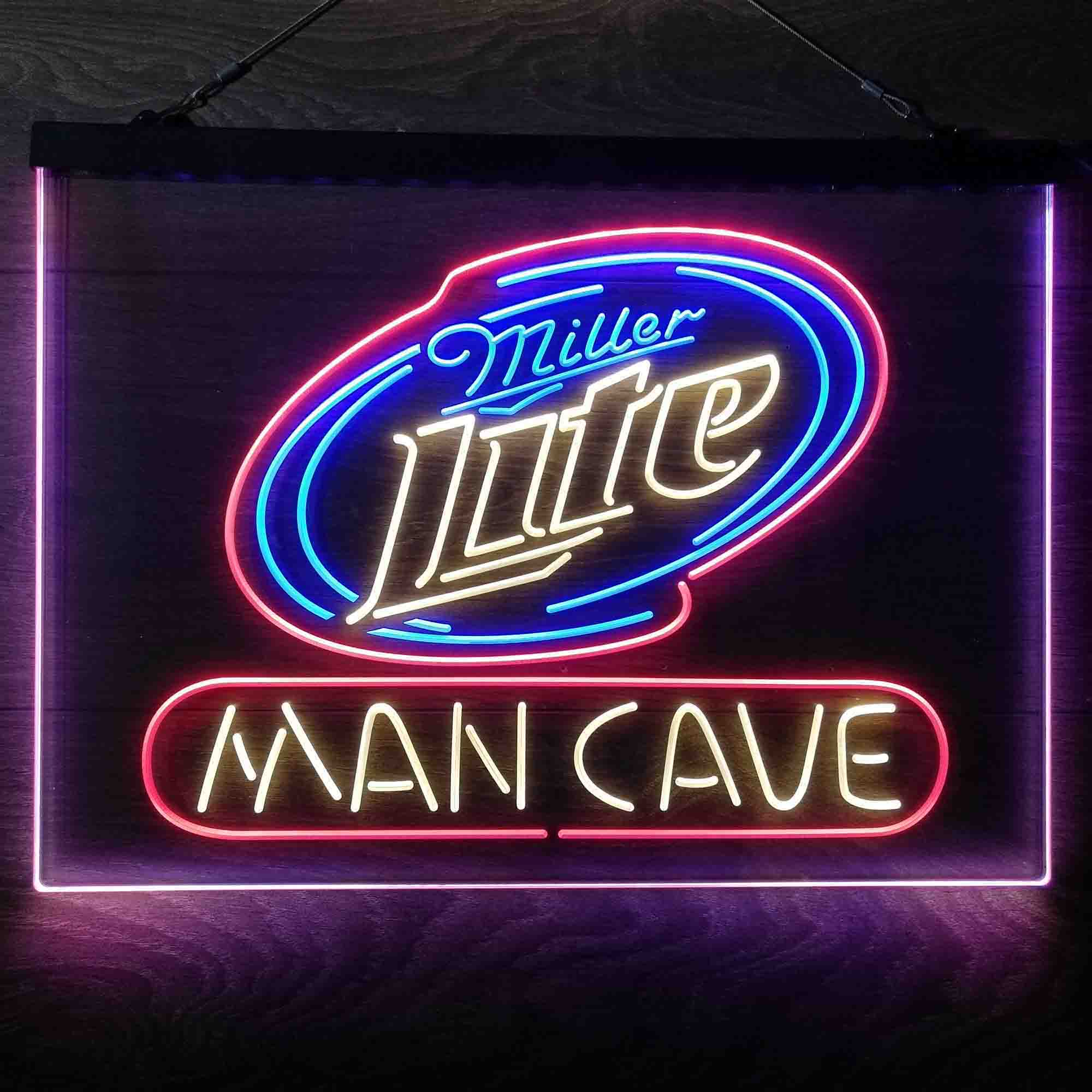 Miller Lite Neon 3-Color LED Sign Neon Bar Pub LED Sign | PRO LED SIGN