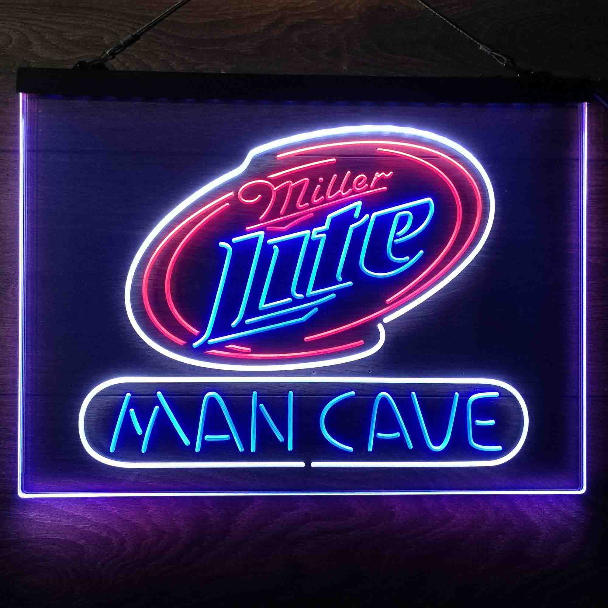 Miller Lite Man Cave Beer Bar Neon-Like LED Sign