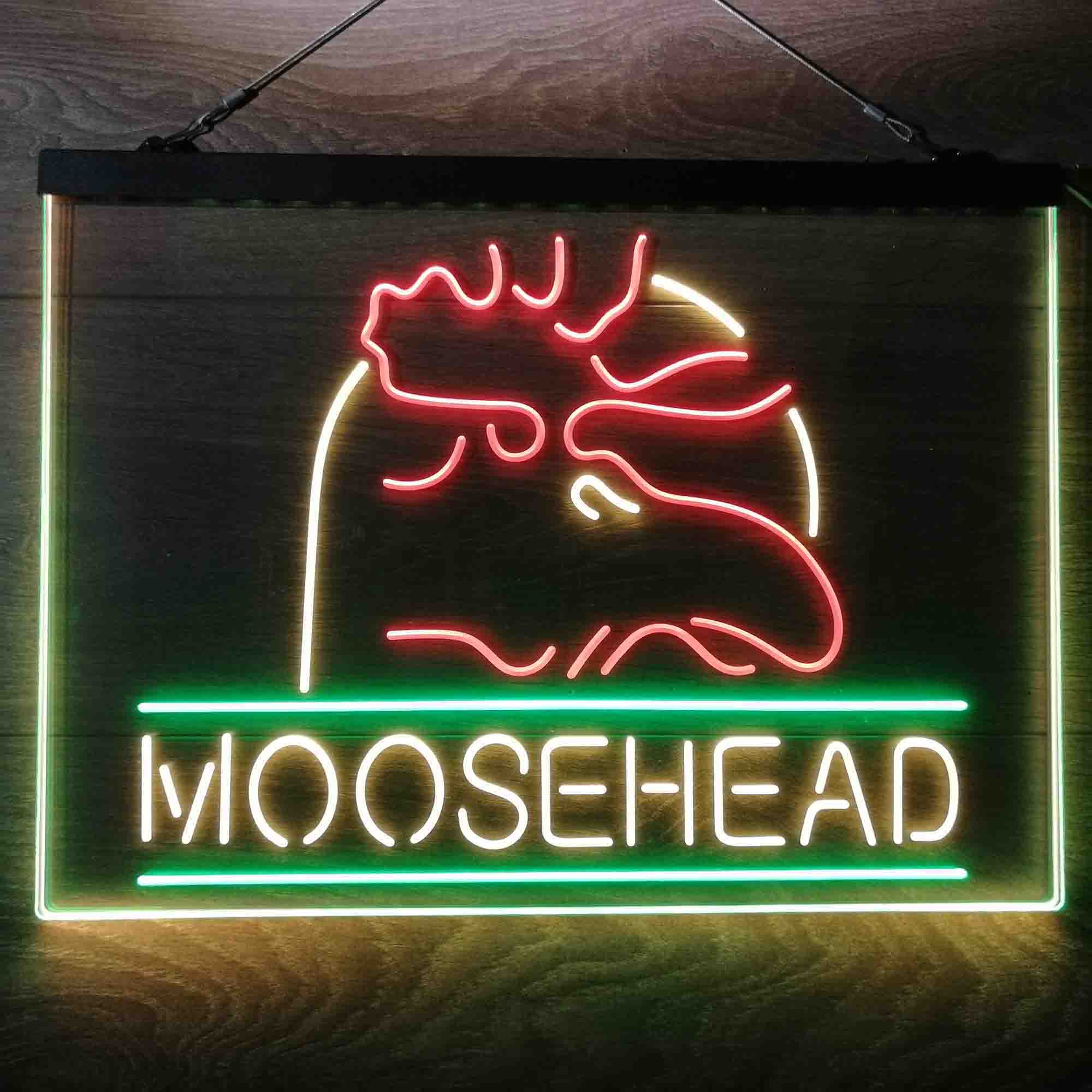 Moosehead Lager Beer Neon 3-Color LED Sign