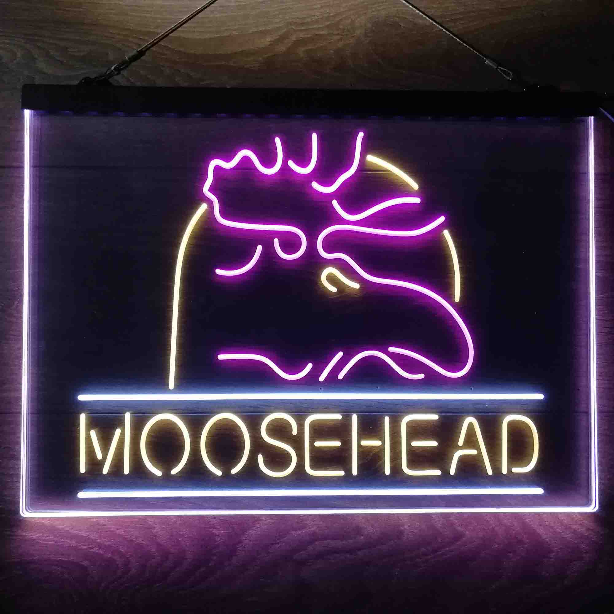Moosehead Lager Beer Neon 3-Color LED Sign