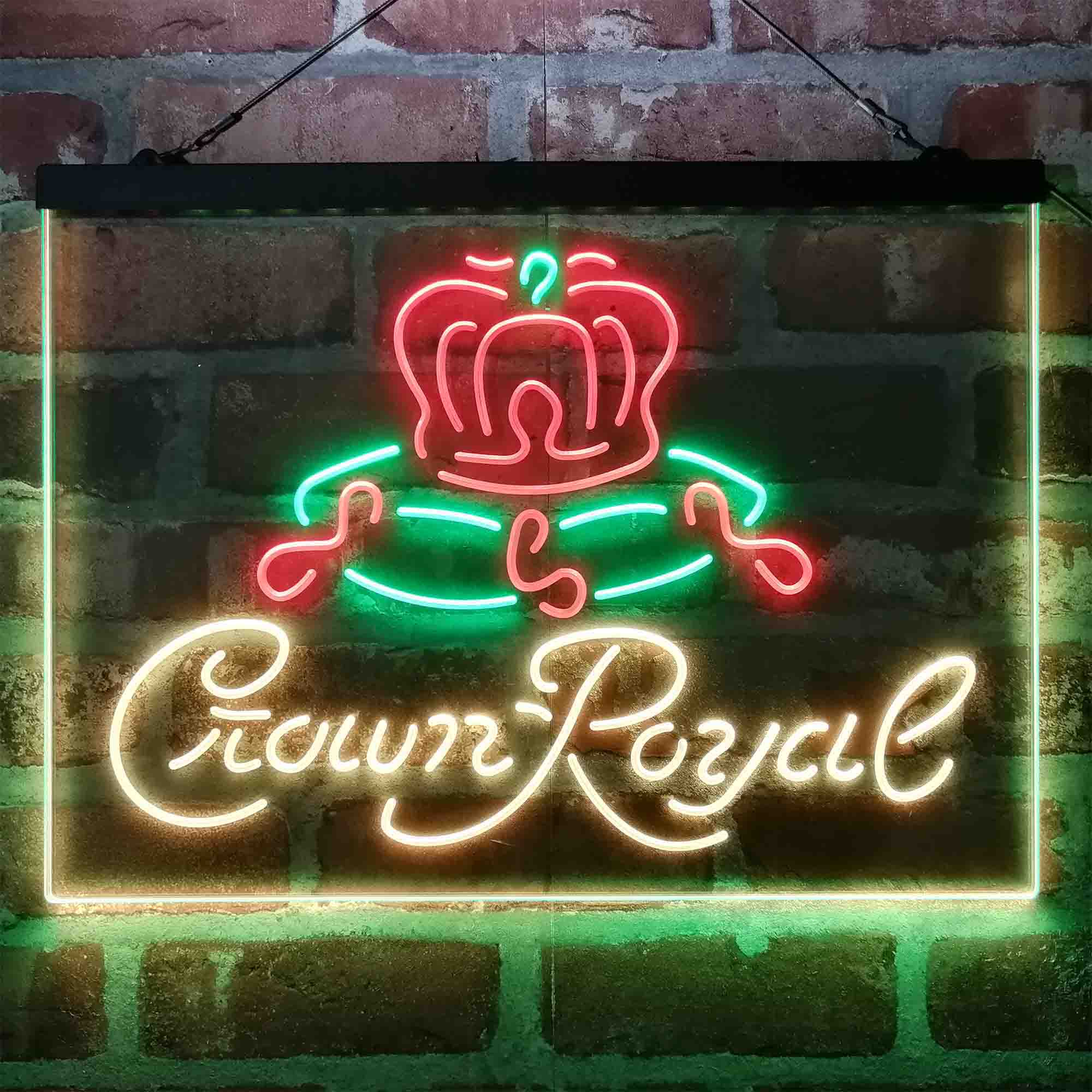 Crown Royal Beer Bar  Neon 3-Color LED Sign