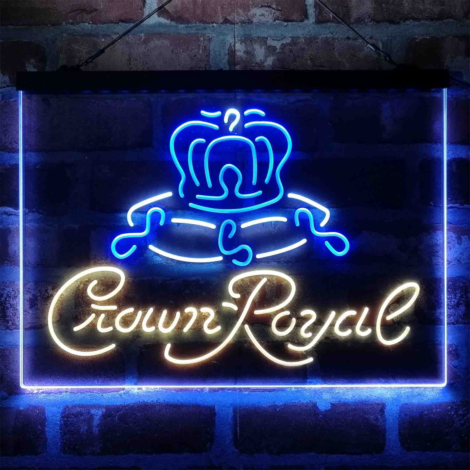 Crown Royal Beer Bar Neon 3-Color LED Sign Neon 3-Color LED Sign
