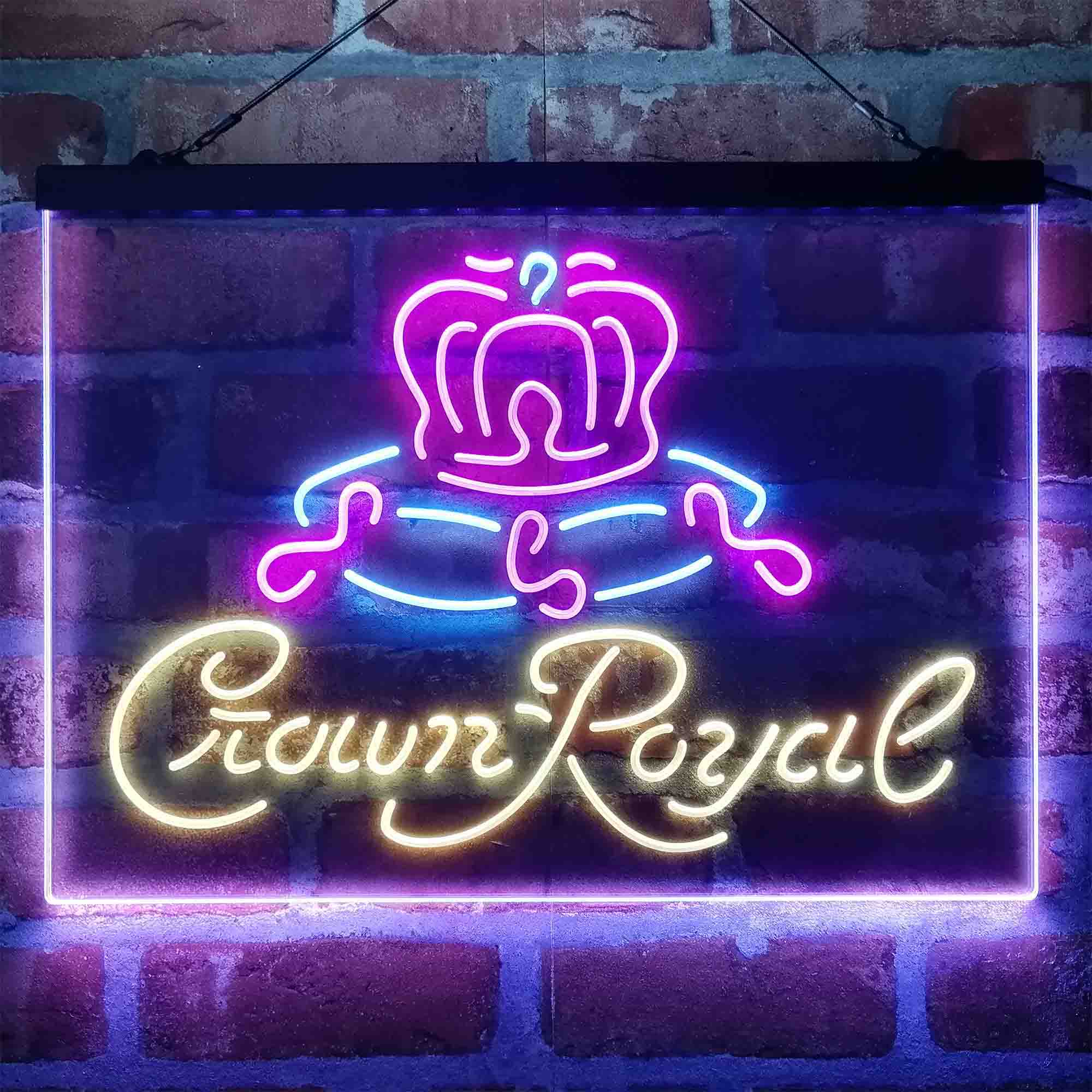 Crown Royal Beer Bar  Neon 3-Color LED Sign