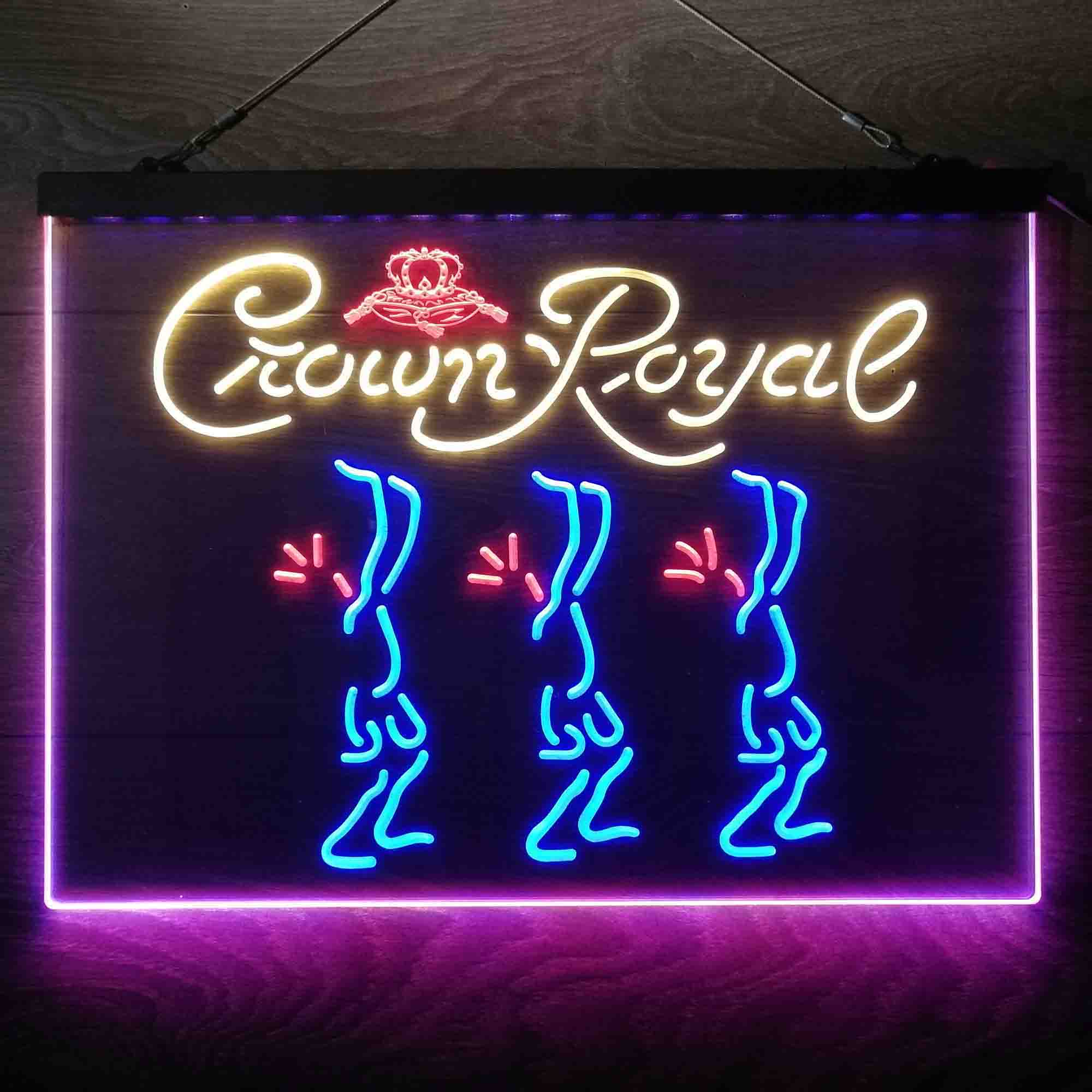 Crown Royal Beer  Neon 3-Color LED Sign