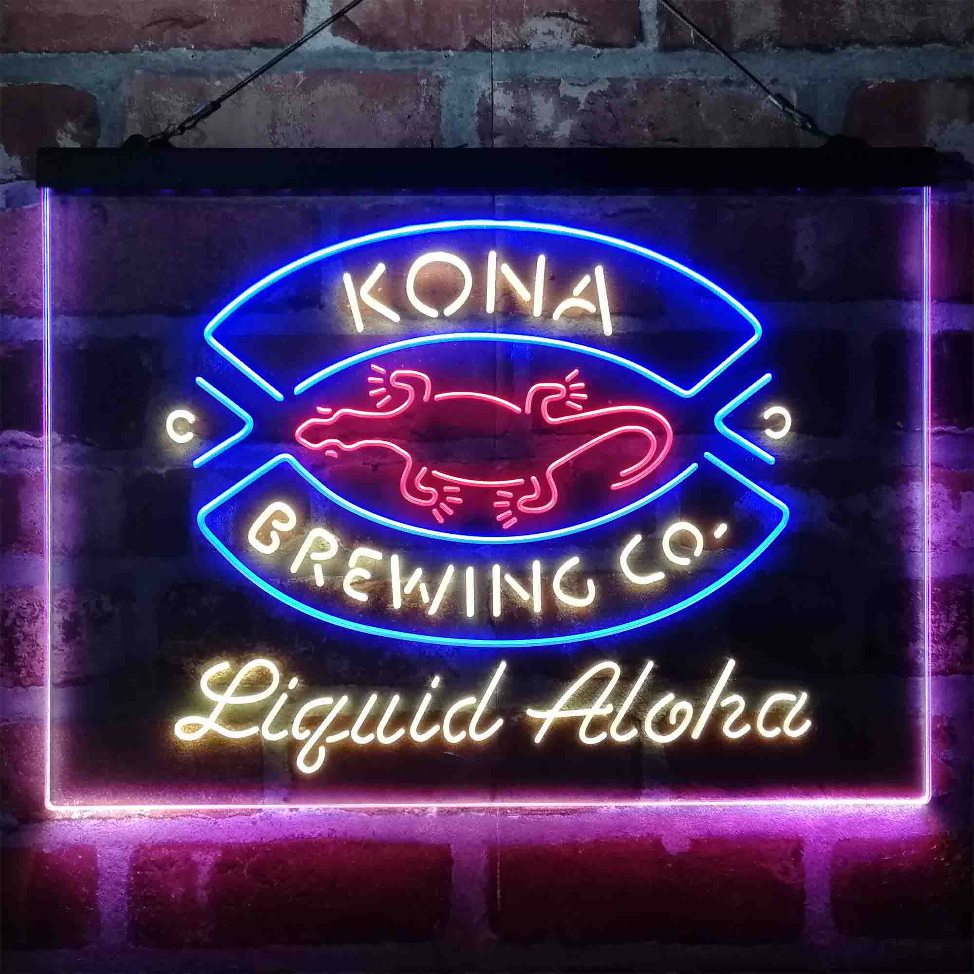 Kona Brewing Company Beer  Neon 3-Color LED Sign
