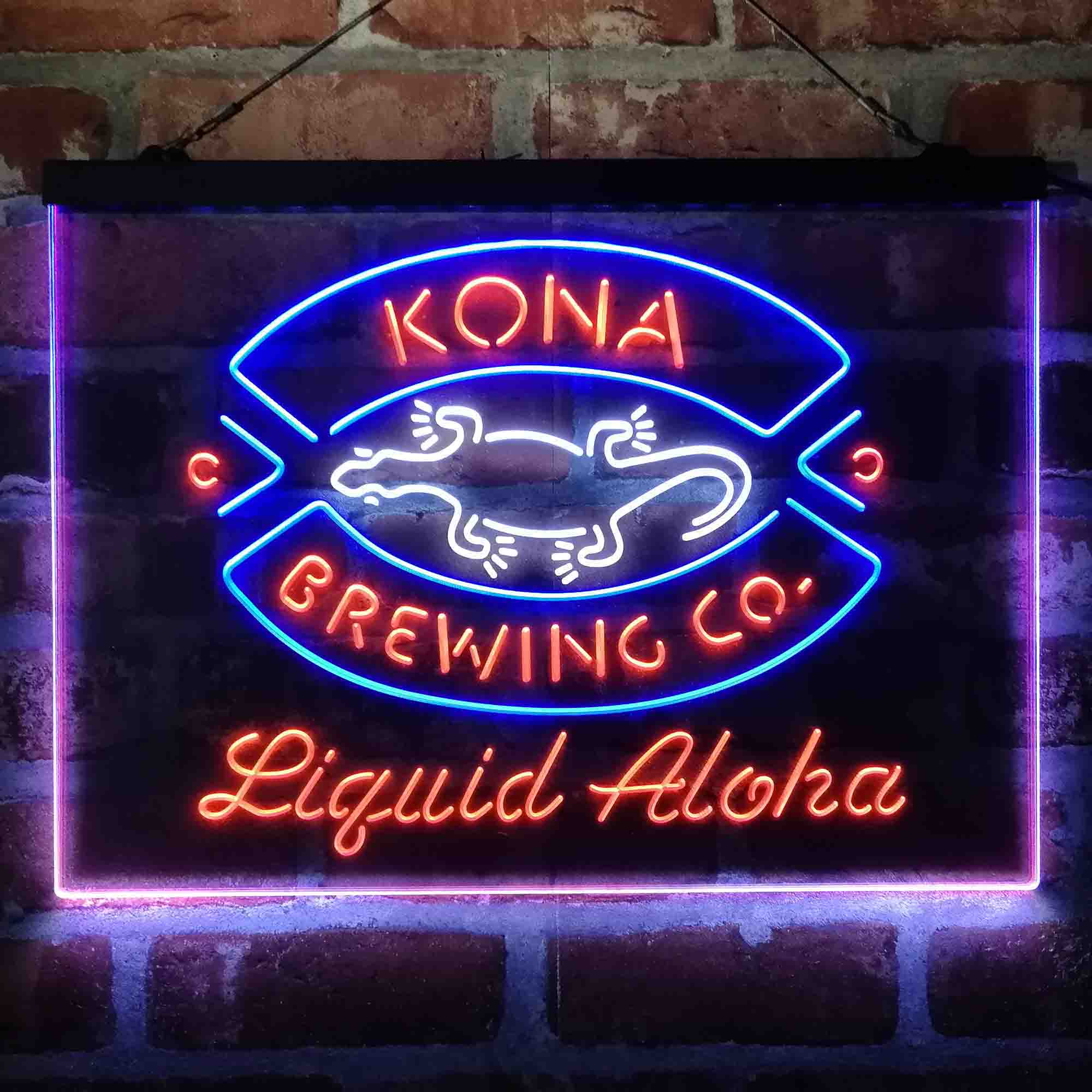 Kona Brewing Company Beer  Neon 3-Color LED Sign