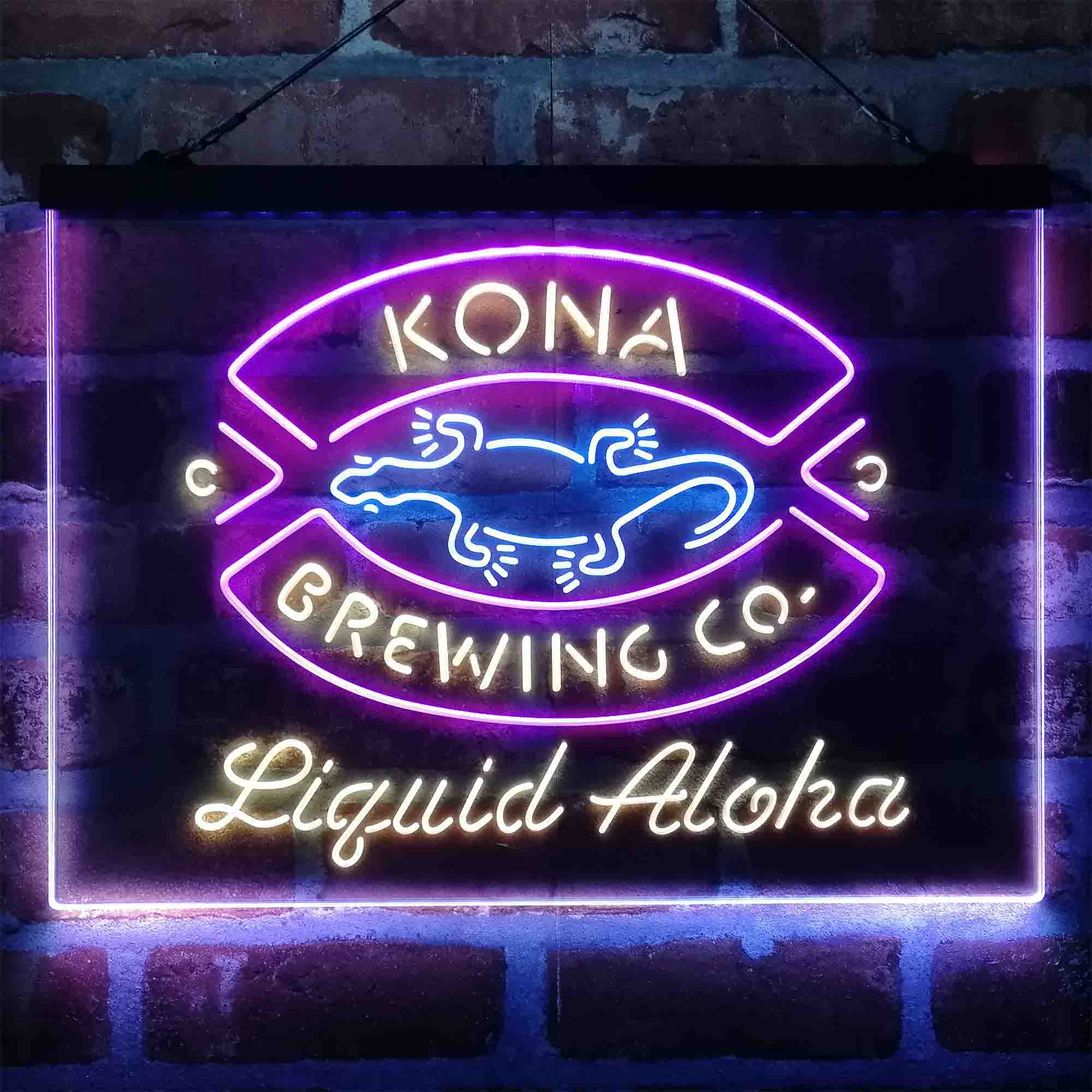 Kona Brewing Company Beer Neon 3-Color LED Sign Neon 3-Color LED Sign