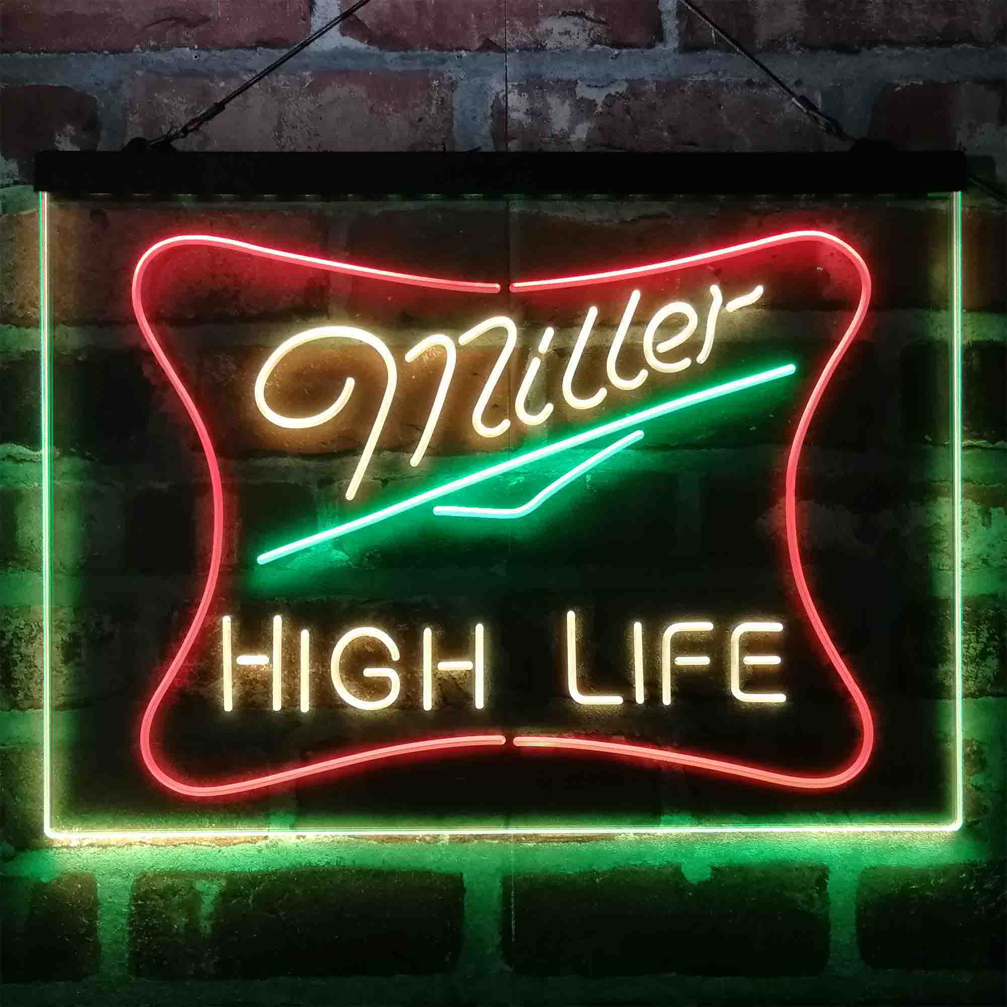 Miller High Life Beer Neon 3-Color LED Sign Neon Bar Pub LED Sign | PRO ...