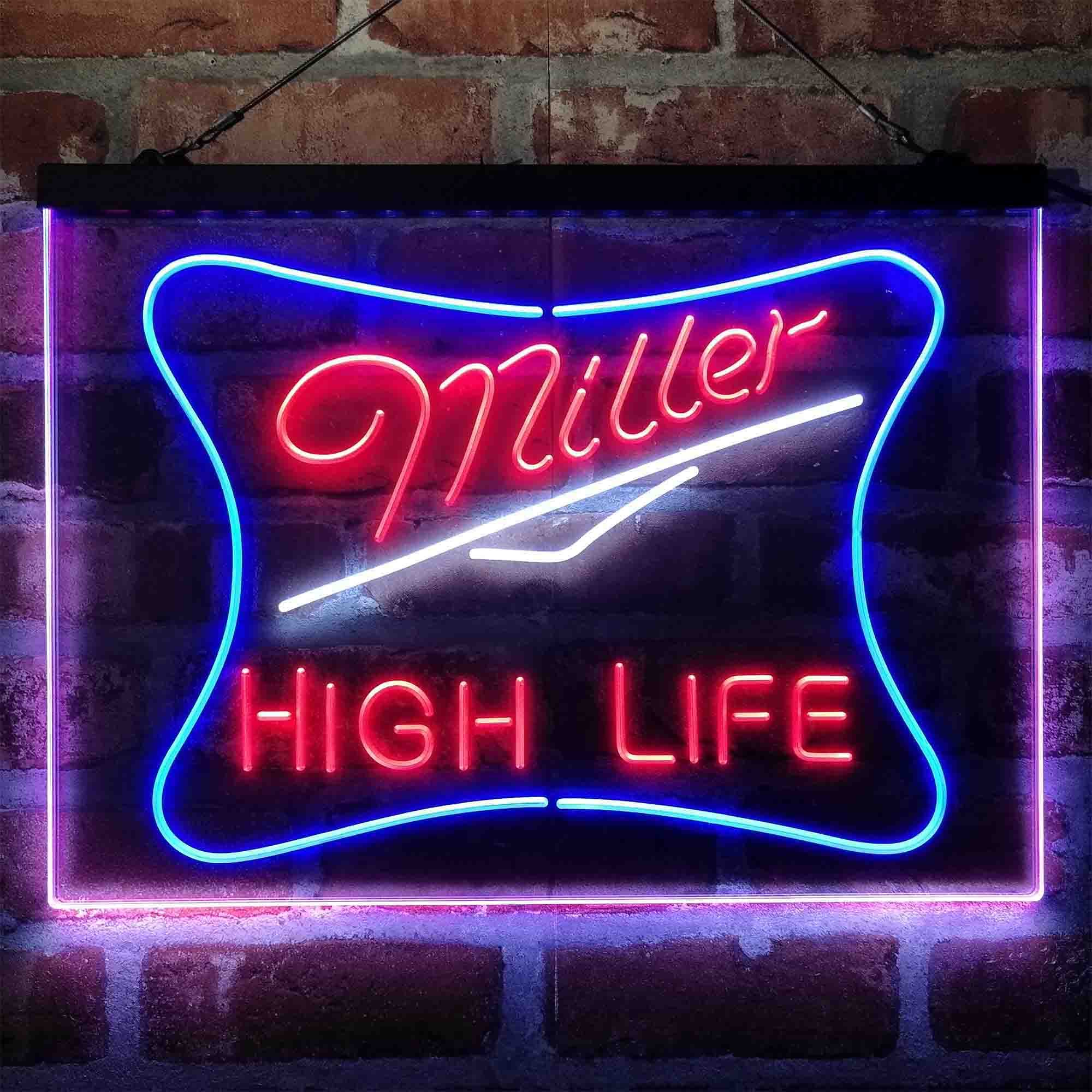 Miller High Life Beer Neon 3-Color LED Sign Neon Bar Pub LED Sign | PRO ...
