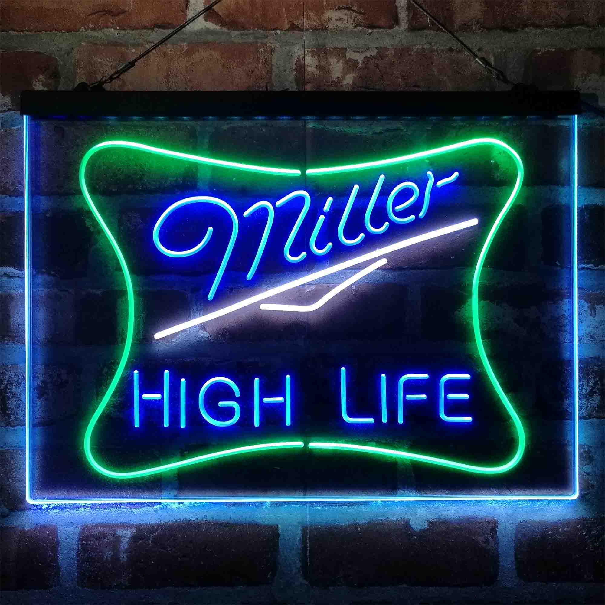 Miller High Life Beer  Neon 3-Color LED Sign