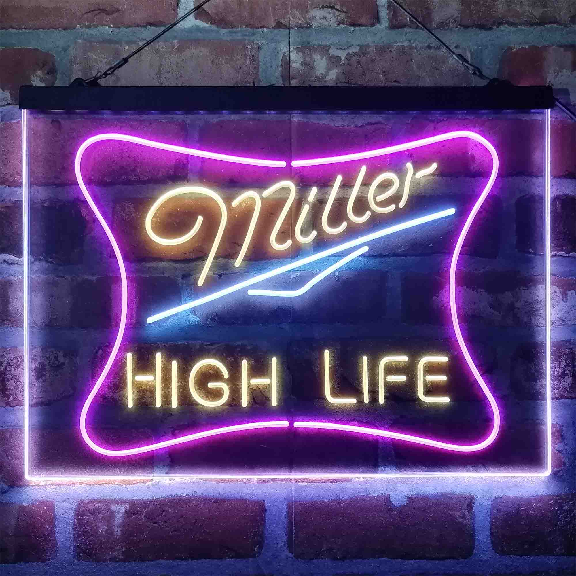 Miller High Life Beer Neon 3-Color LED Sign Neon 3-Color LED Sign