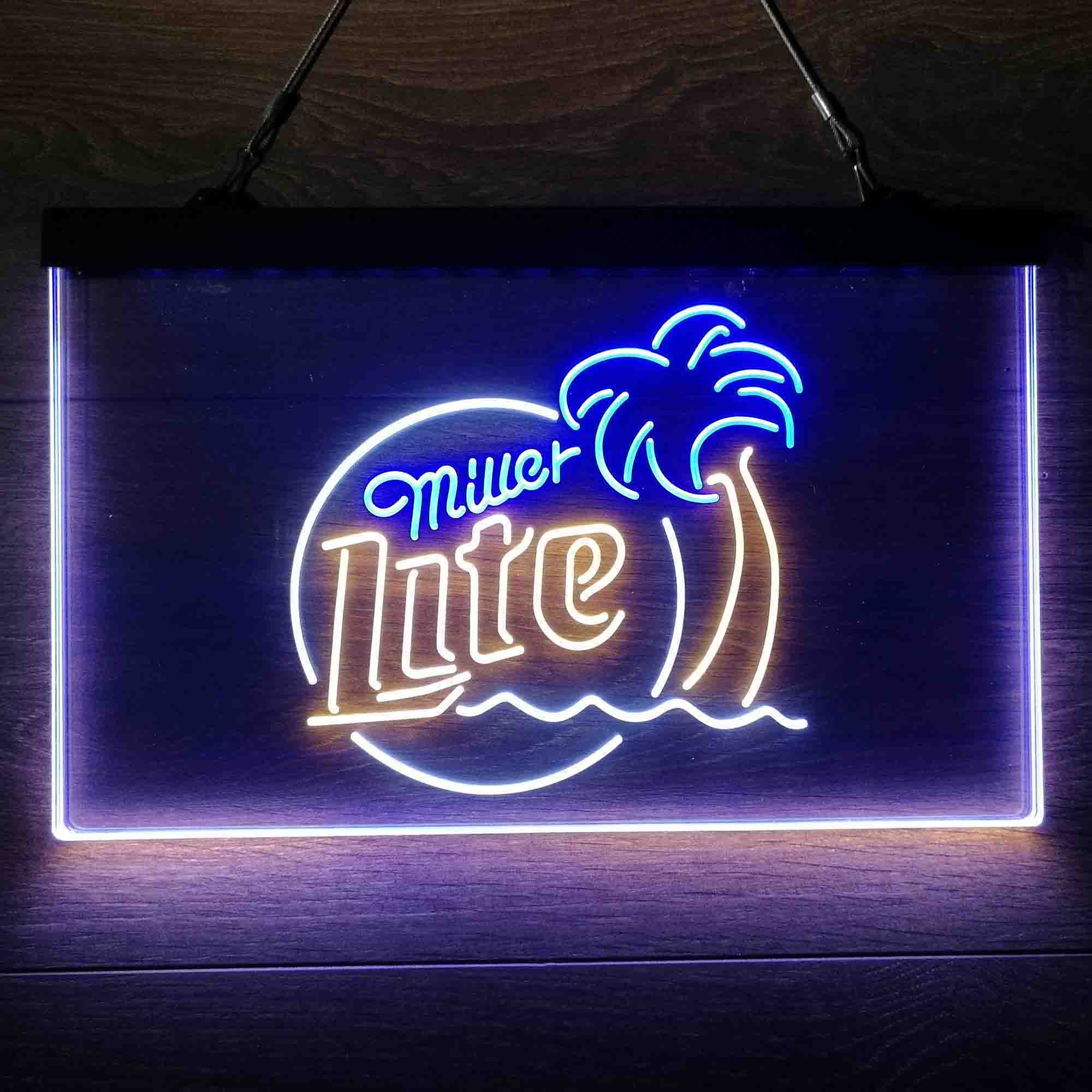 Miller Lite Palm Tree Neon-Like LED Sign