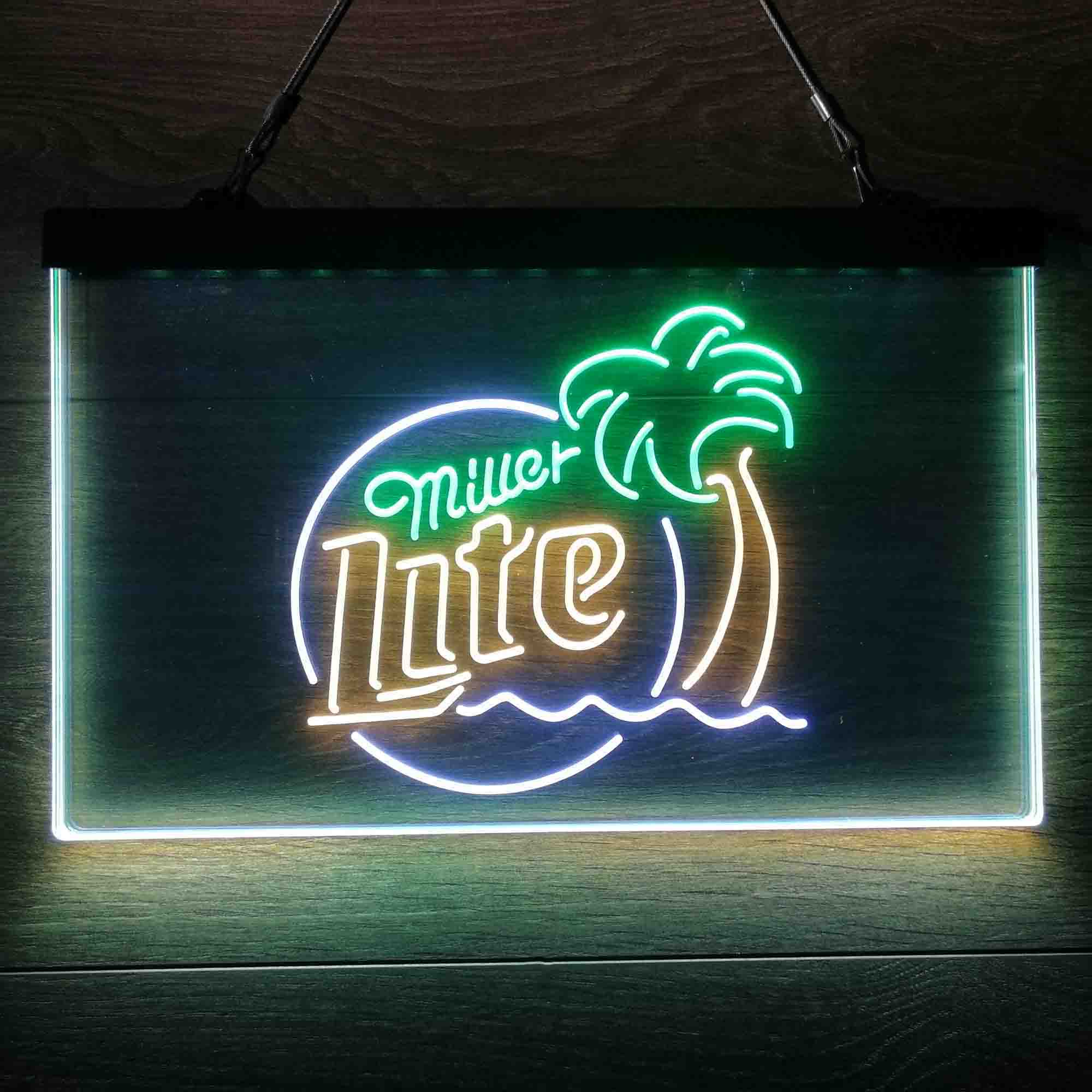 Miller Palm Tree Neon 3-Color LED Sign Neon 3-Color LED Sign