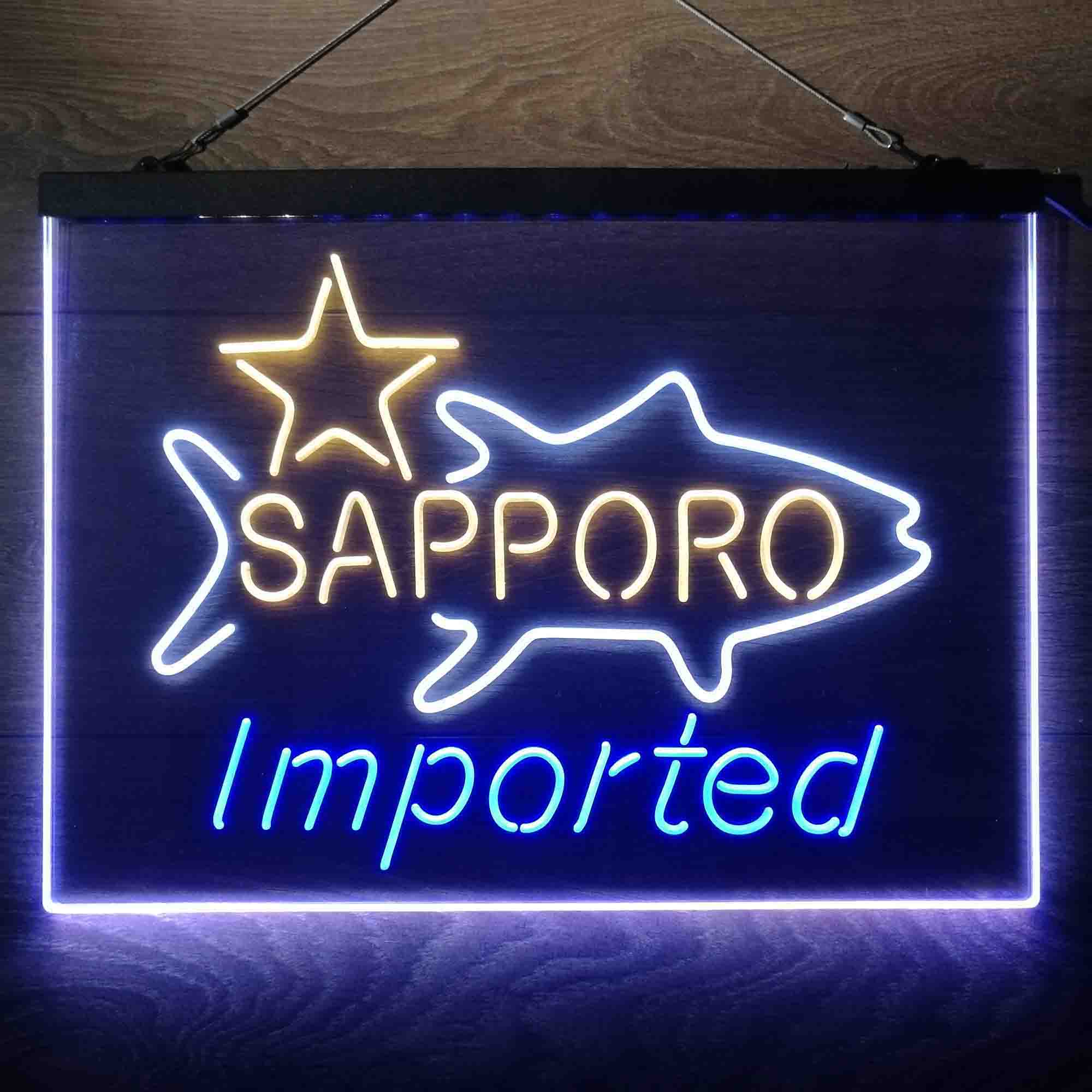 Sapporo Beer Bar Neon 3-Color LED Sign Neon 3-Color LED Sign