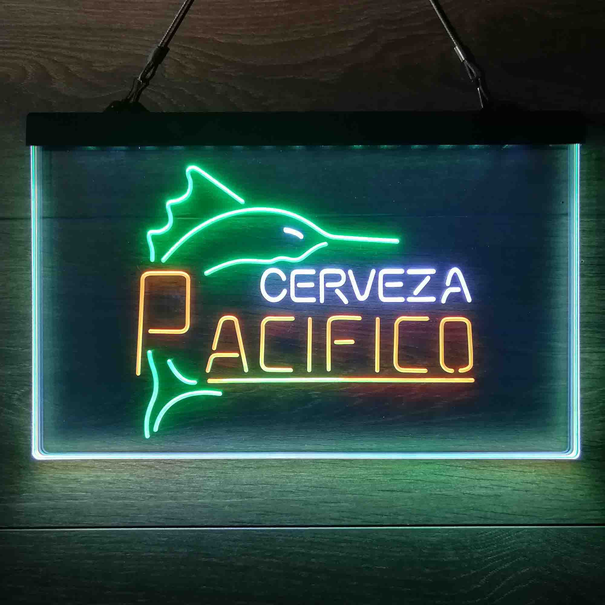 Cerveza Pacifico Large Marlin  Neon 3-Color LED Sign