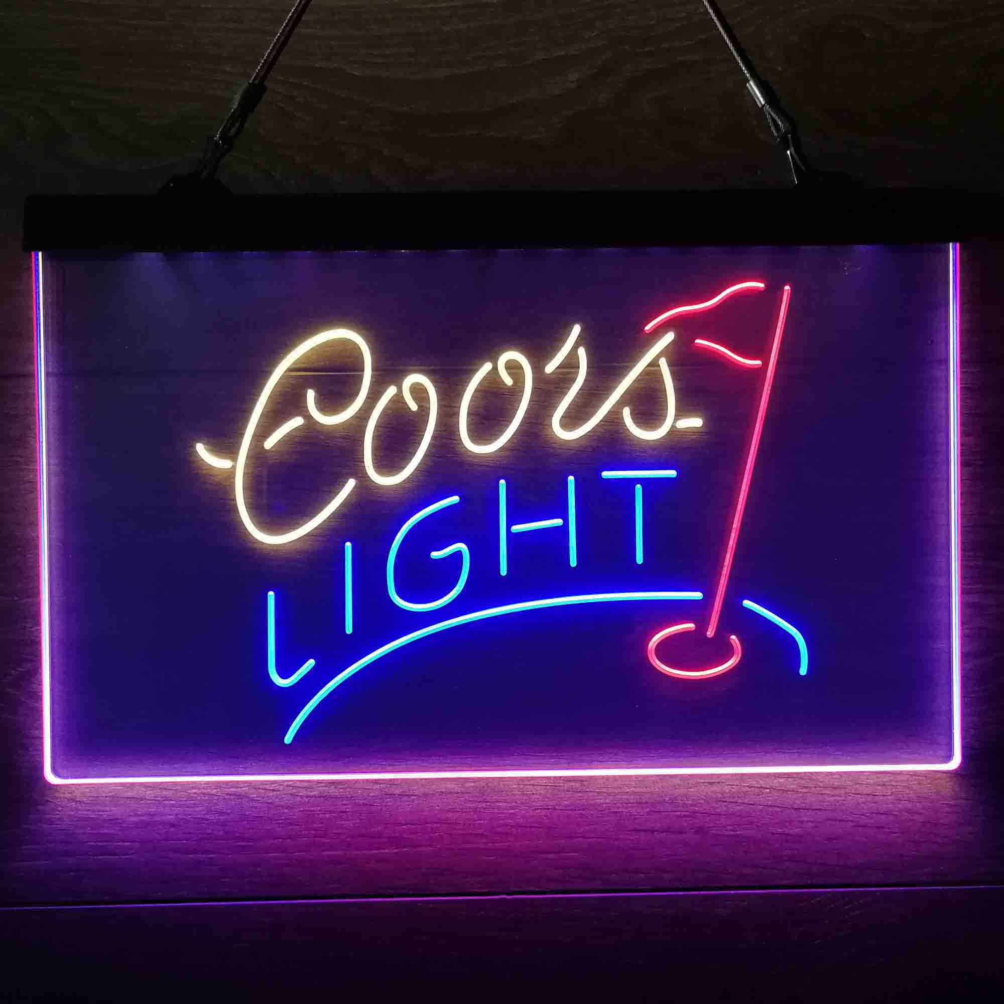 Coors Light Golf  Neon 3-Color LED Sign