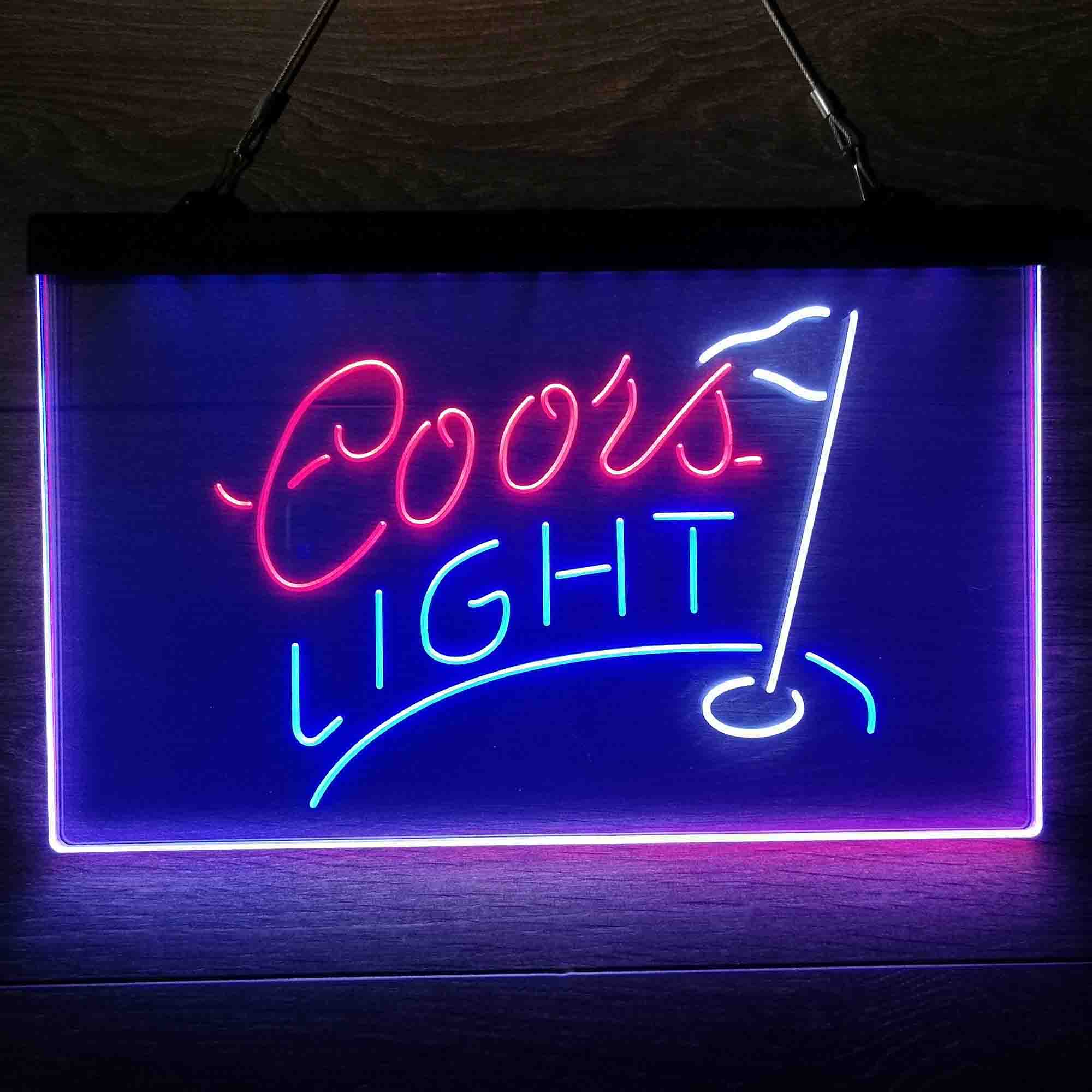 Coors Light Golf Neon 3-Color LED Sign Neon 3-Color LED Sign