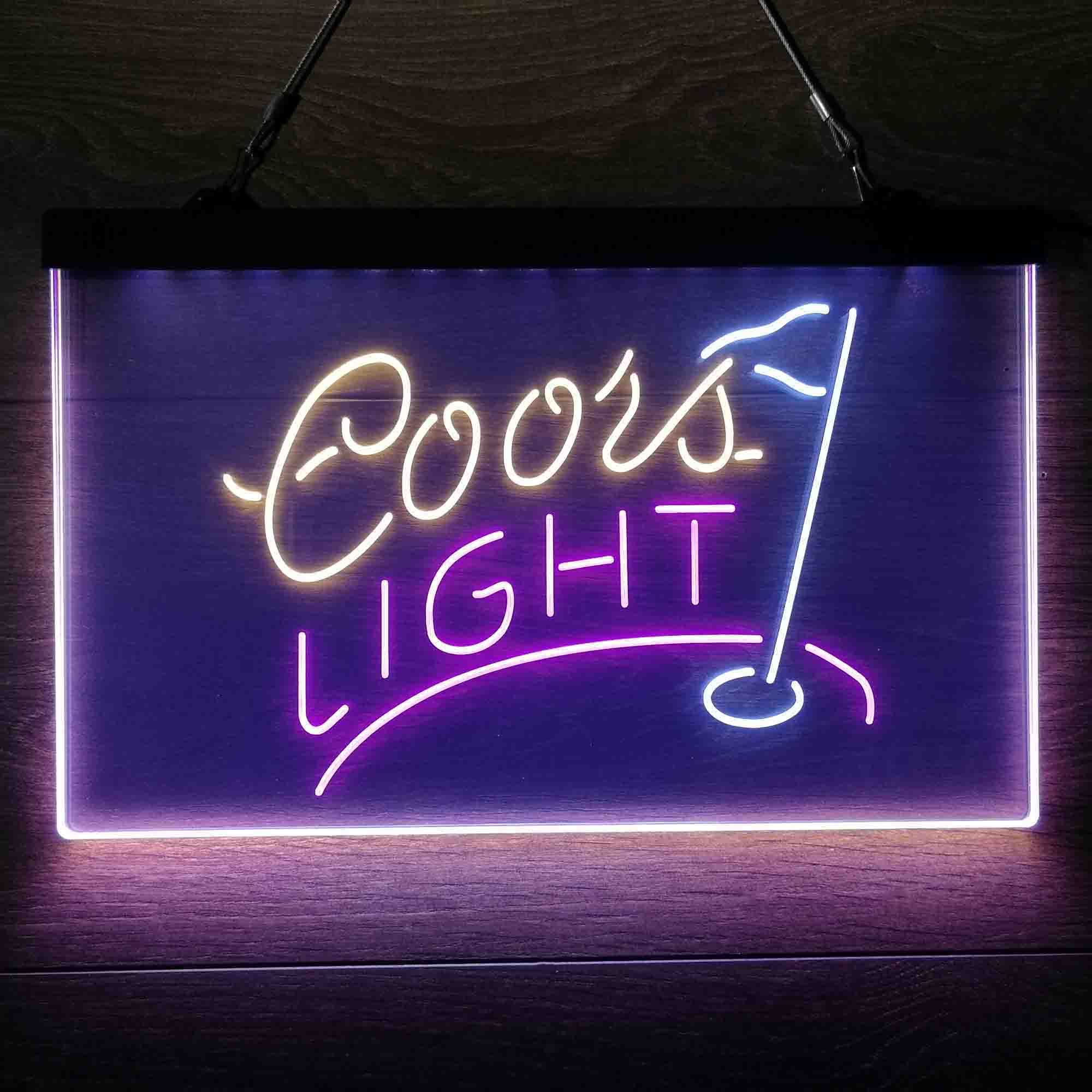 Coors Light Golf  Neon 3-Color LED Sign