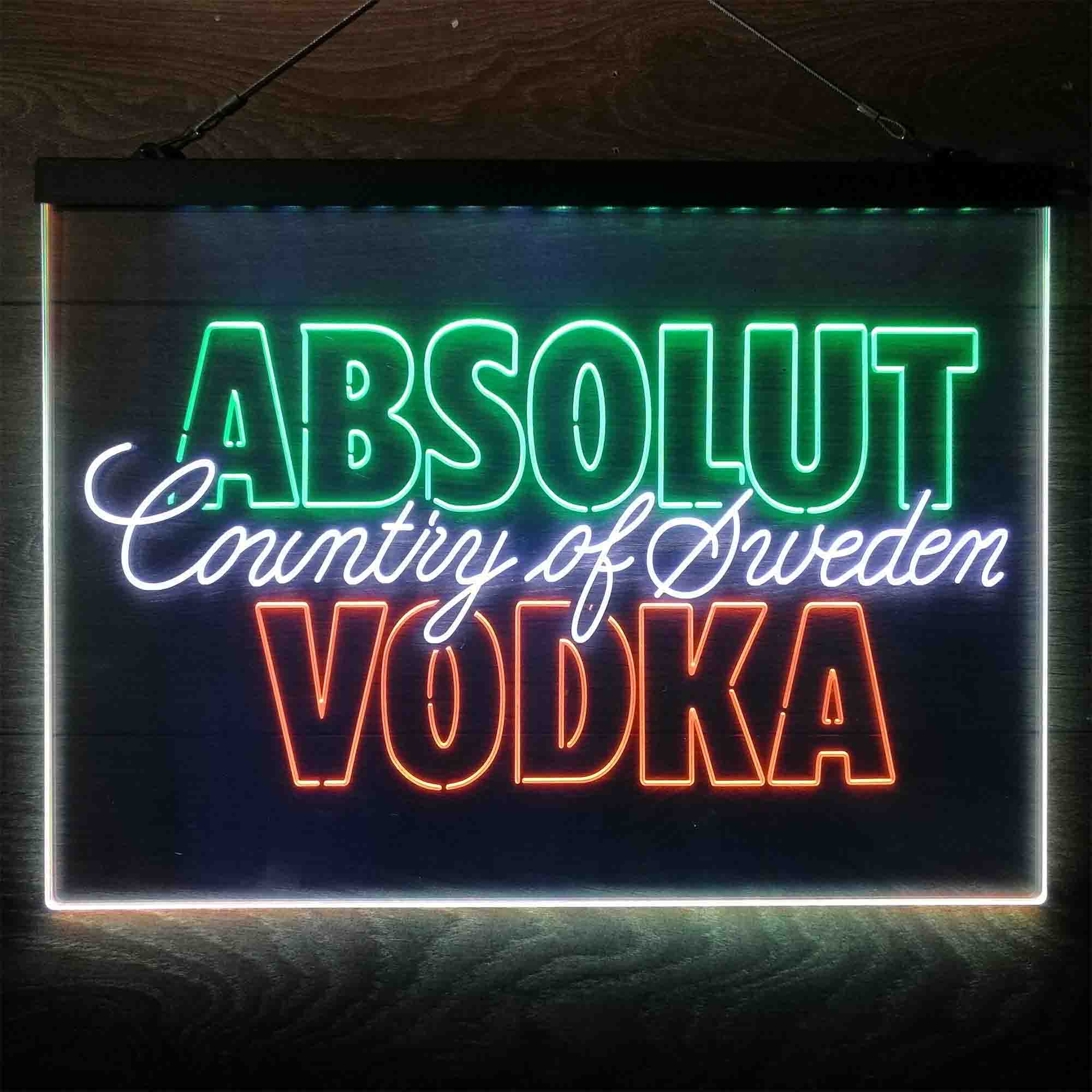 Absolut vodka  Neon 3-Color LED Sign